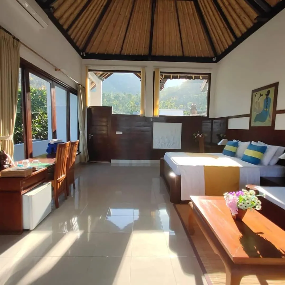 View (from property/room), Bed in Meditasi Bungalows & Villas