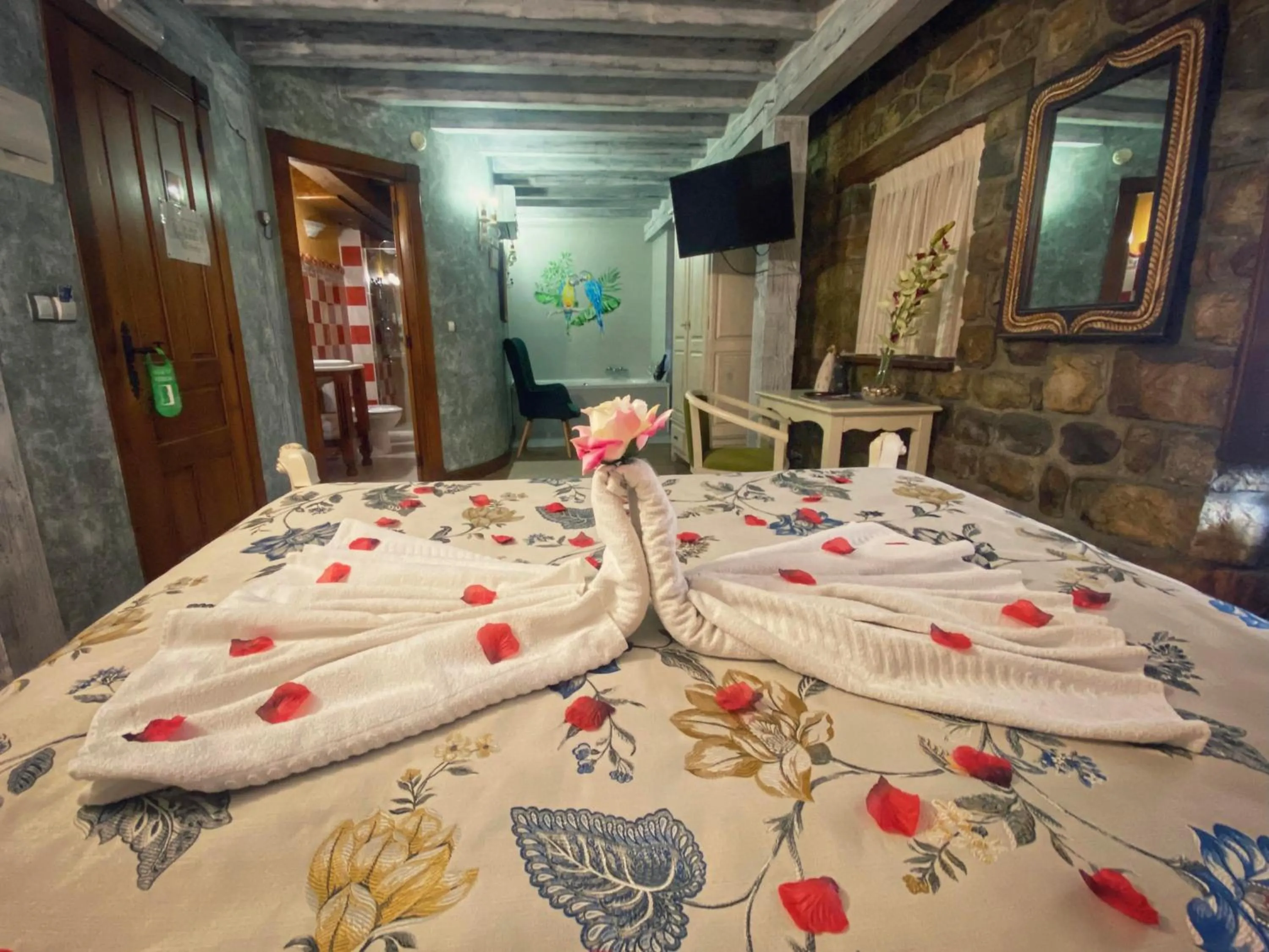 Bed in Hotel Spa Casona La Hondonada