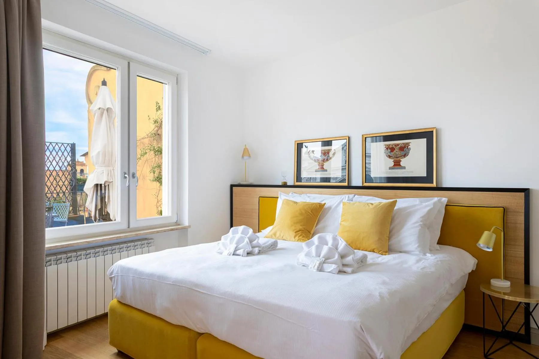 Bedroom, Bed in Penthouse Rome Capitol