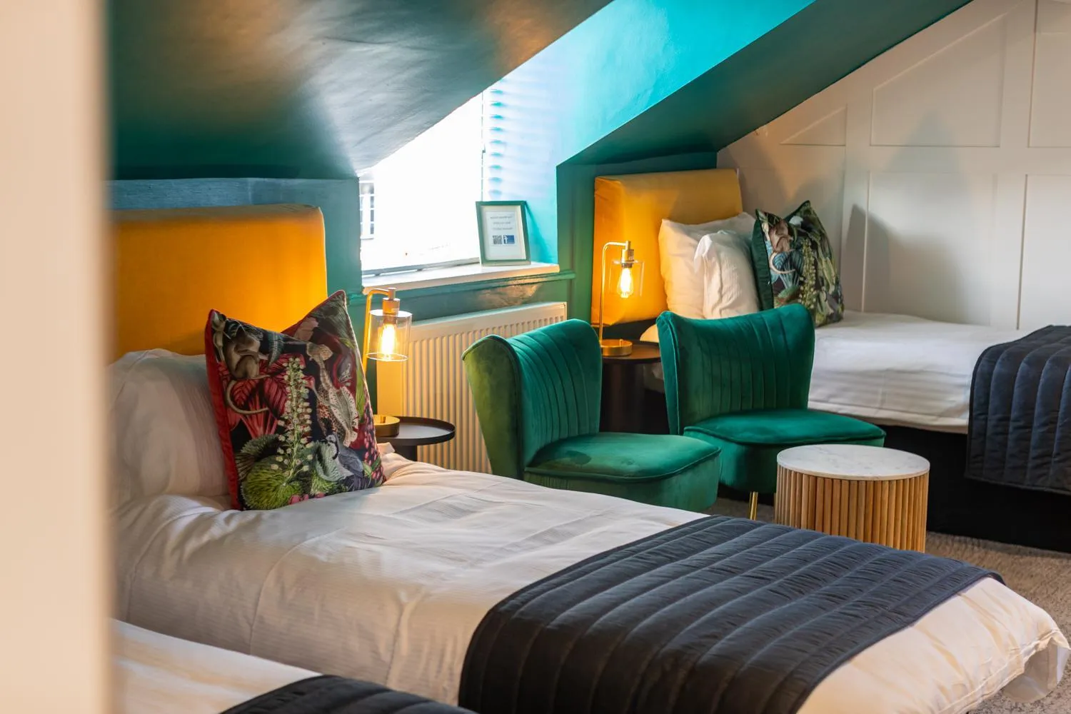 Seating area, Bed in Holly Lodge Guest House with FREE off site health club