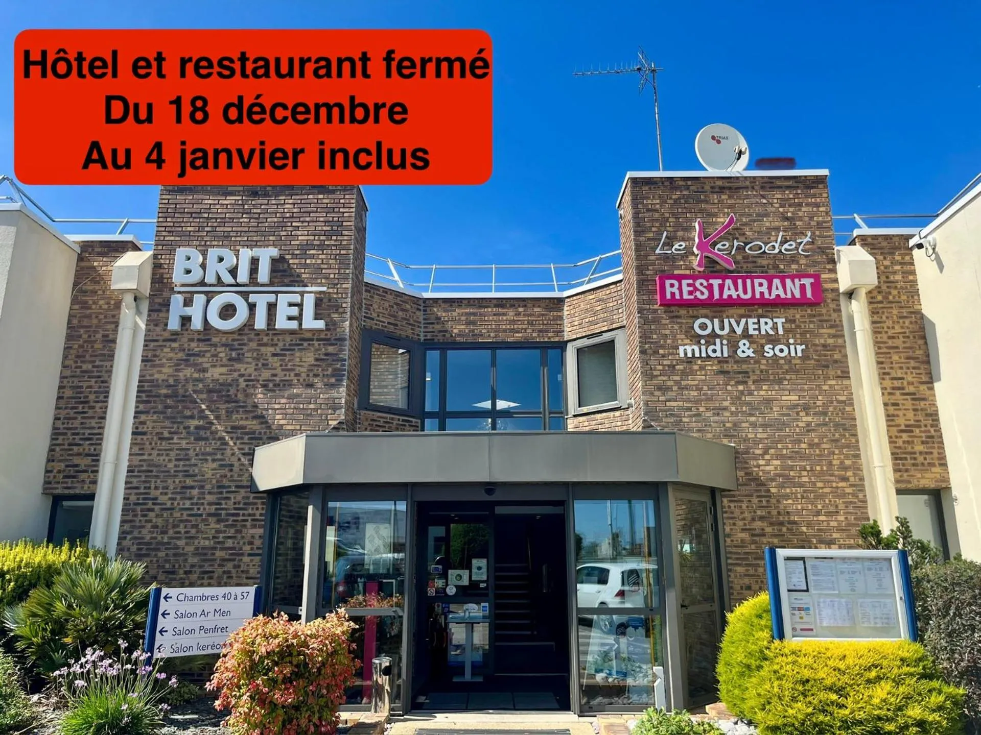 Property building in Brit Hotel Quimper Nord
