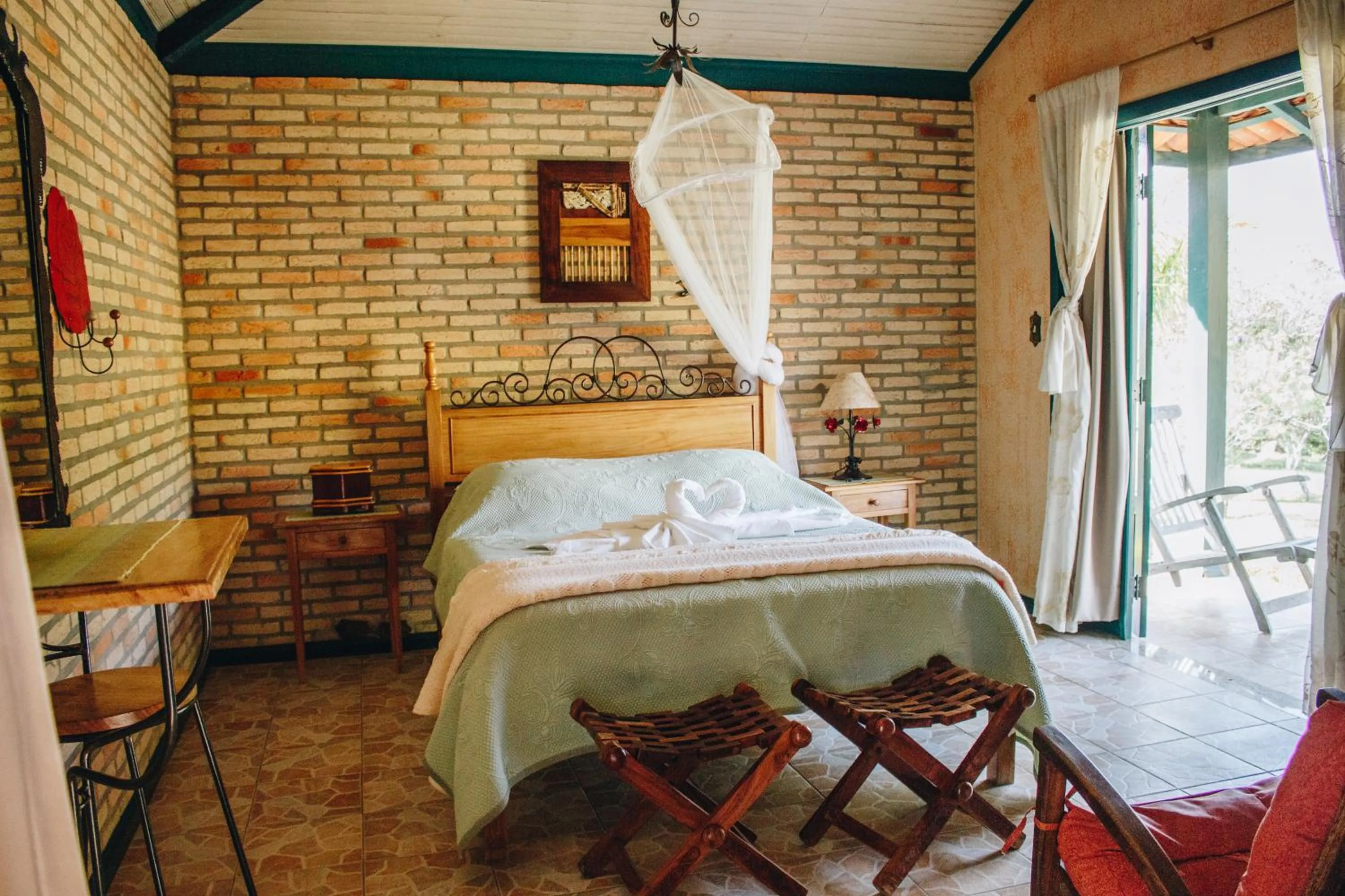Bed in Verdes Em Cantos Pousada
