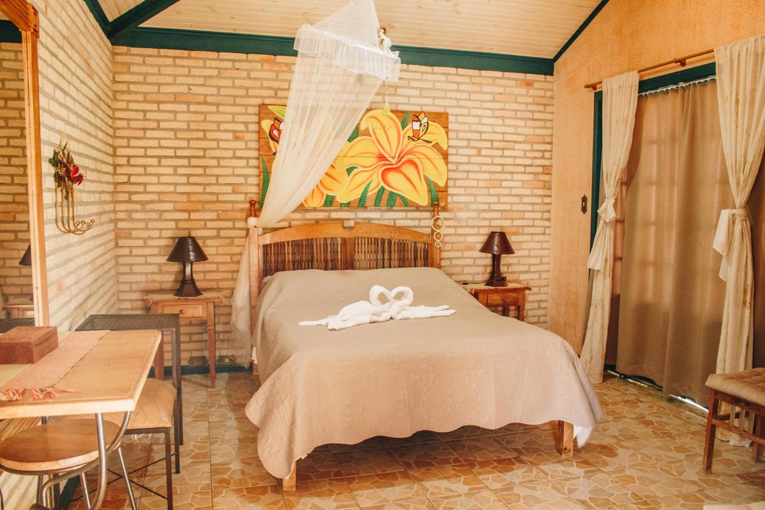 Bed in Verdes Em Cantos Pousada