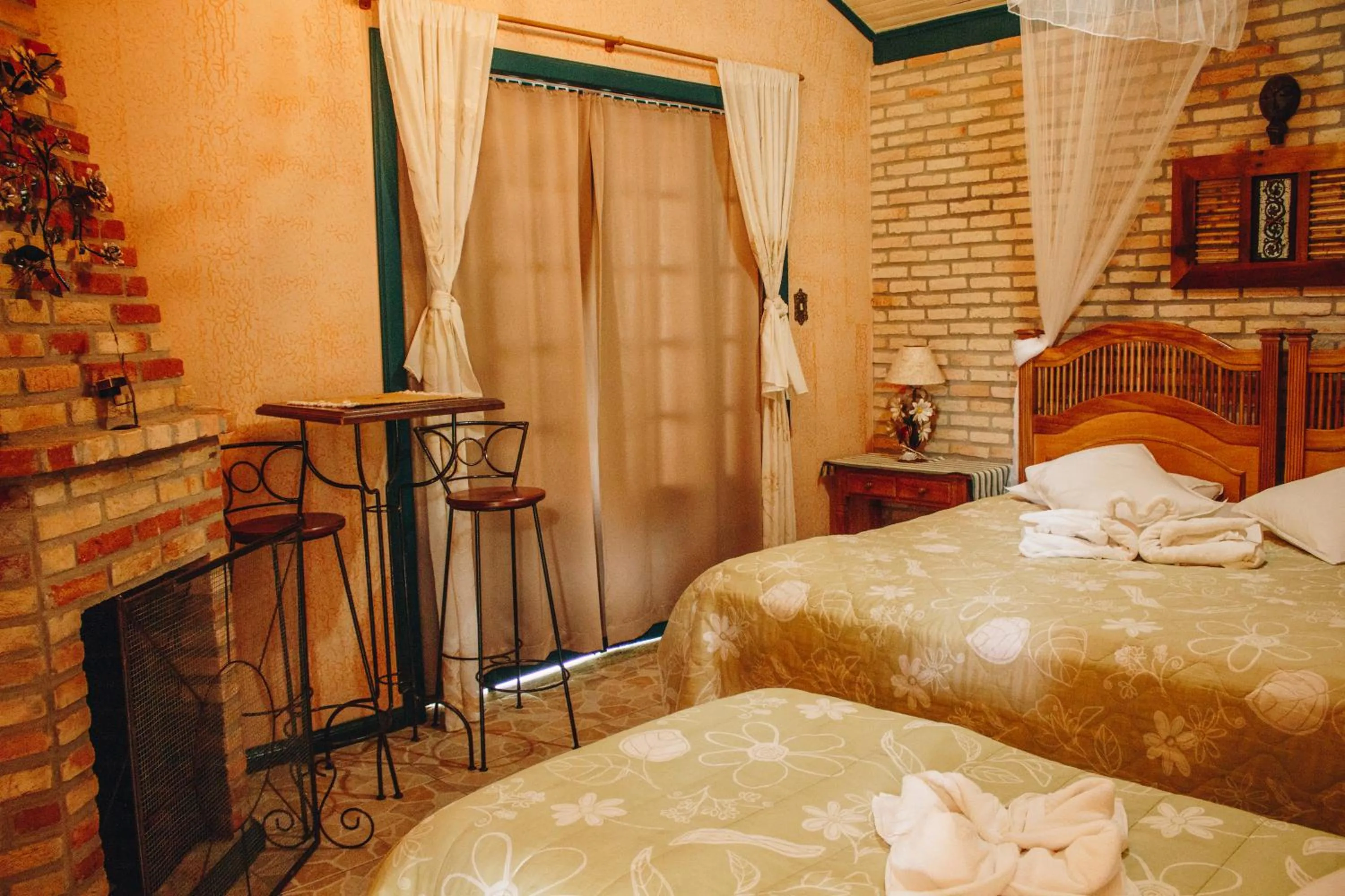 Bed in Verdes Em Cantos Pousada
