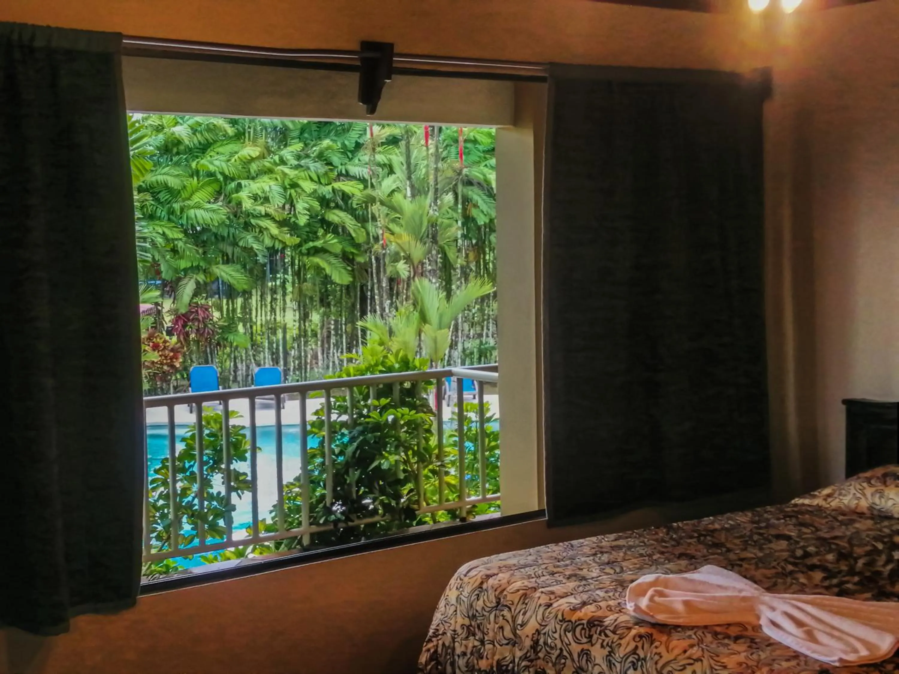 View (from property/room), Bed in Arenal Backpackers Resort
