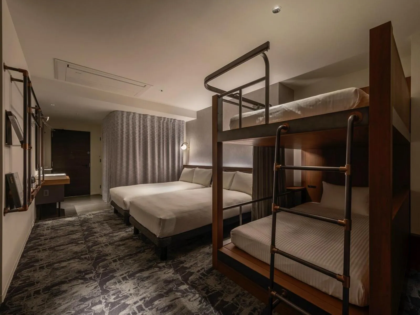 Photo of the whole room, Bed in The Lively Osaka Honmachi