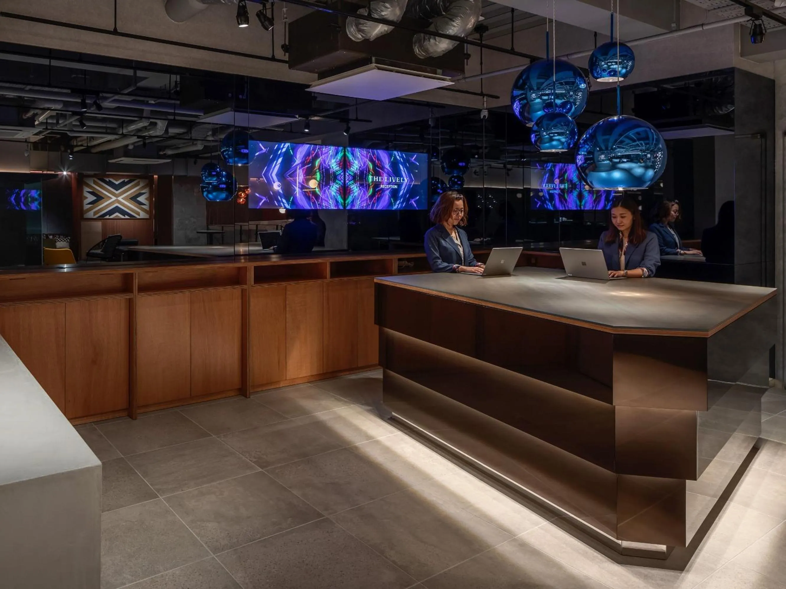 Lobby or reception in The Lively Osaka Honmachi