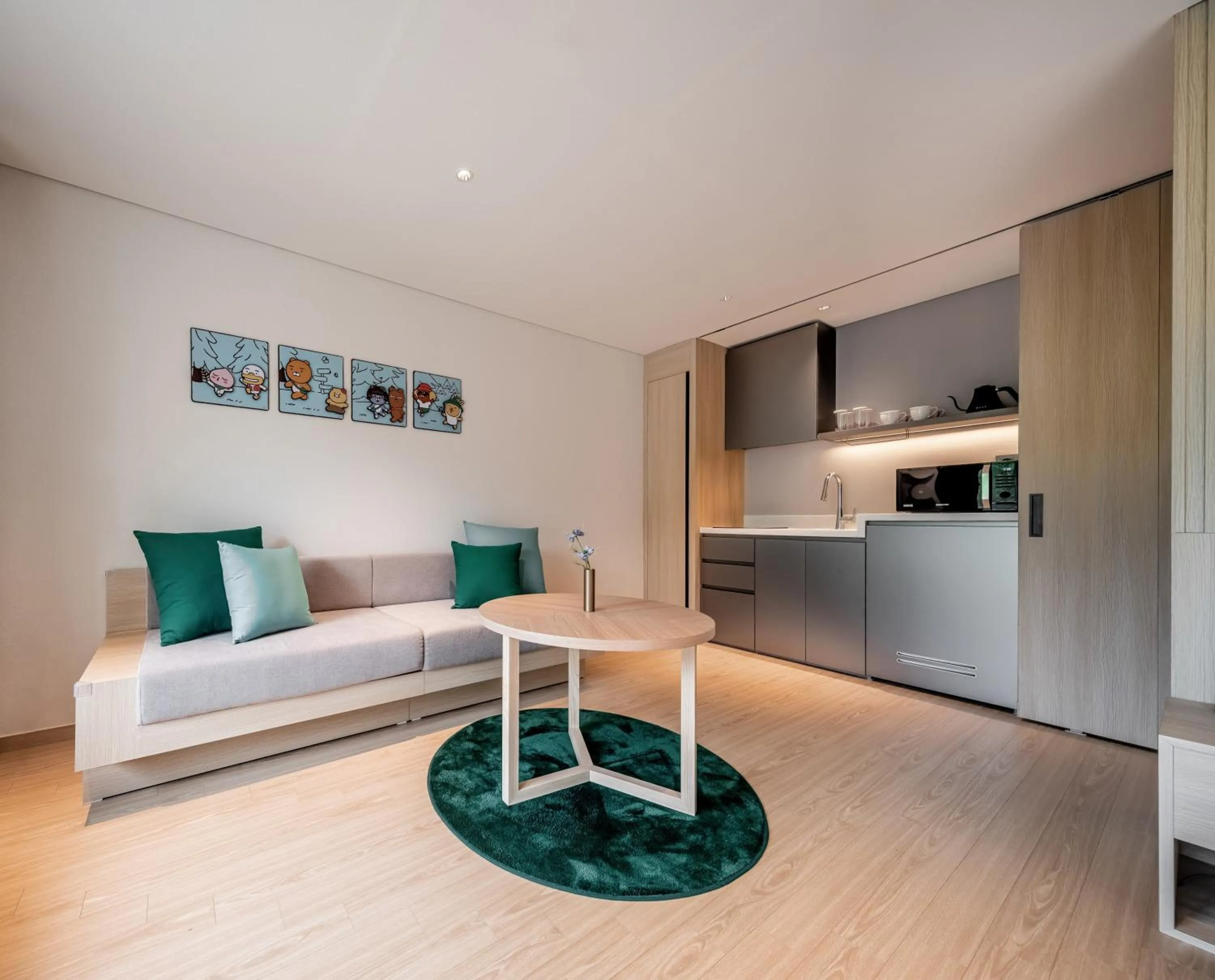 Kitchen or kitchenette, Bed in Phoenix Resort Pyeongchang