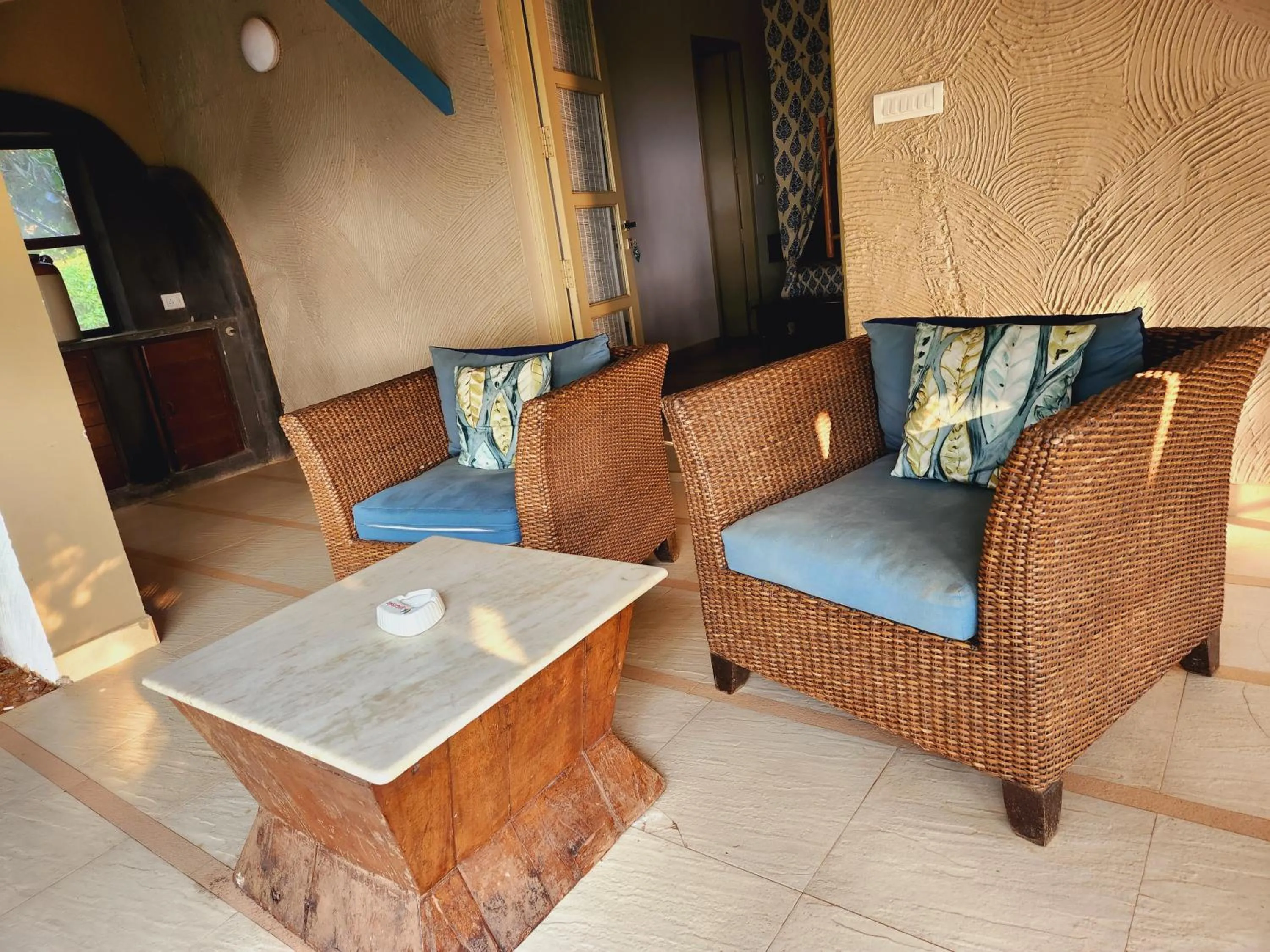 Seating area in Casa Vagator