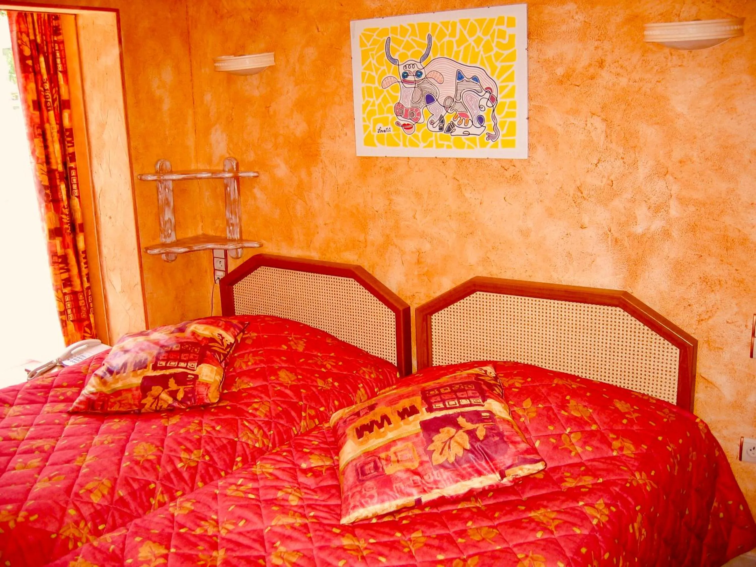 Bedroom, Bed in Hotel Restaurant Les Pins logis