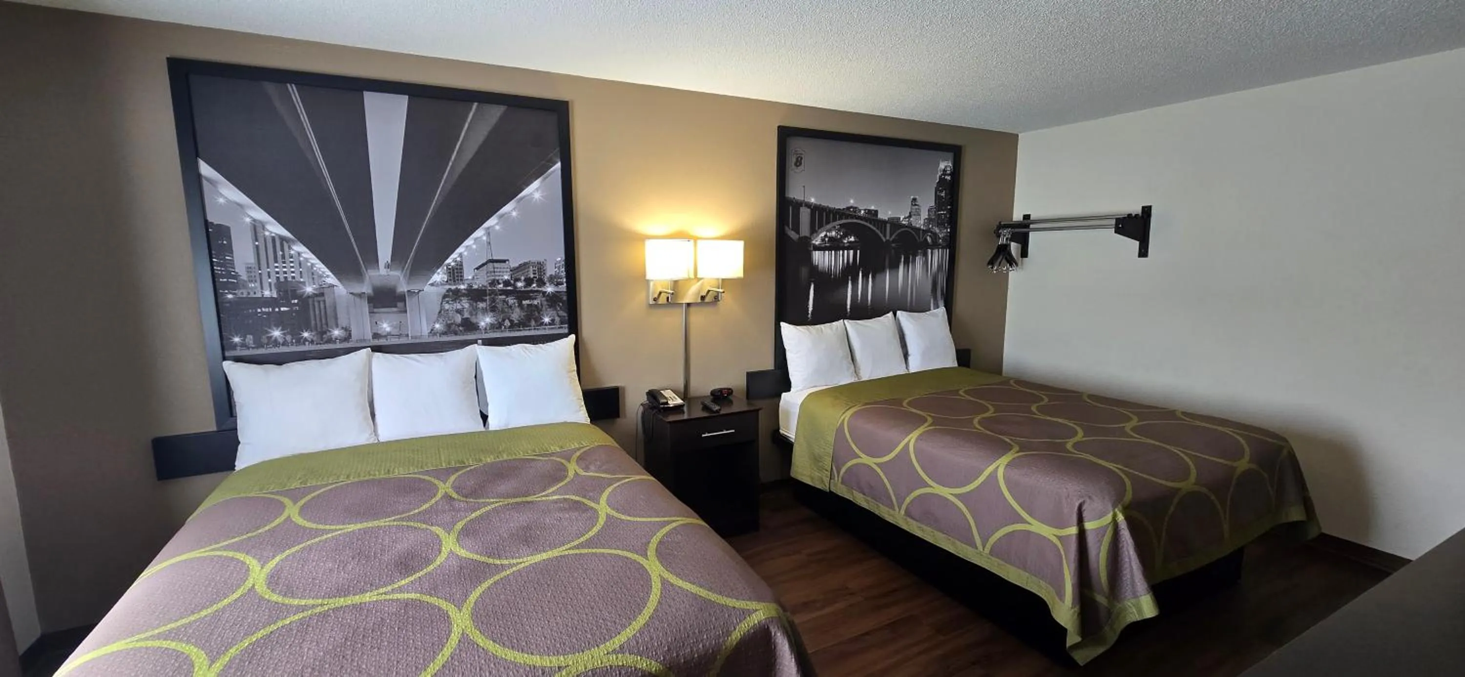 Bedroom, Bed in Super 8 by Wyndham Rogers Minnesota