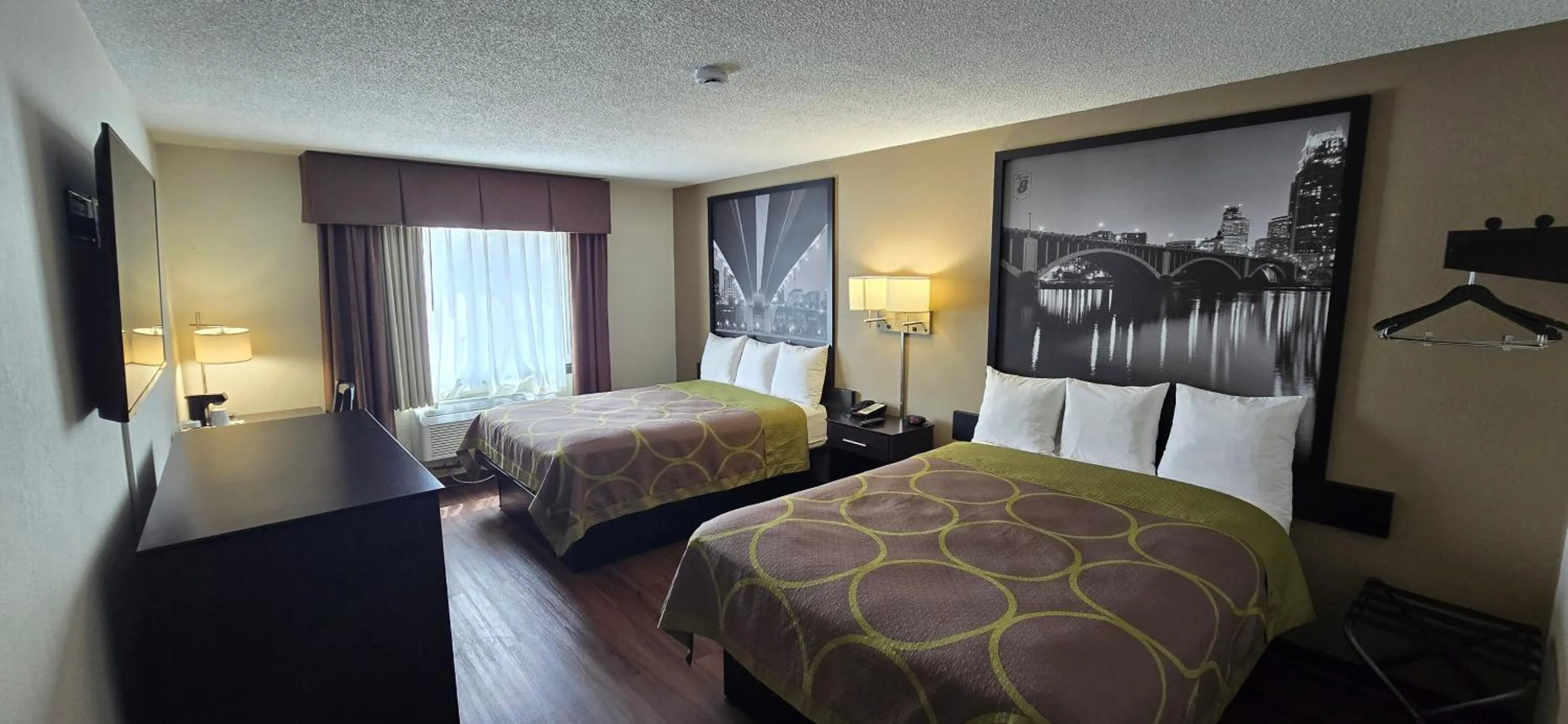 Bedroom, Bed in Super 8 by Wyndham Rogers Minnesota