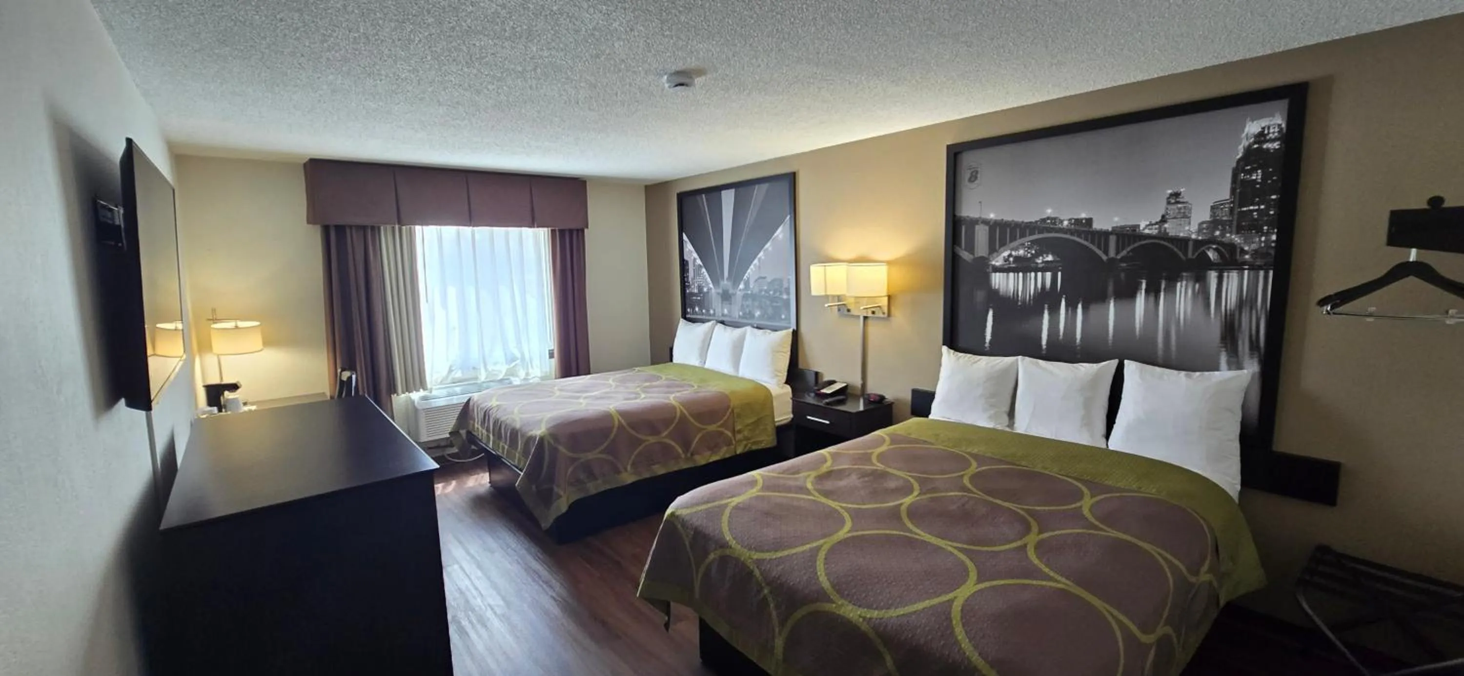 Bedroom, Bed in Super 8 by Wyndham Rogers Minnesota