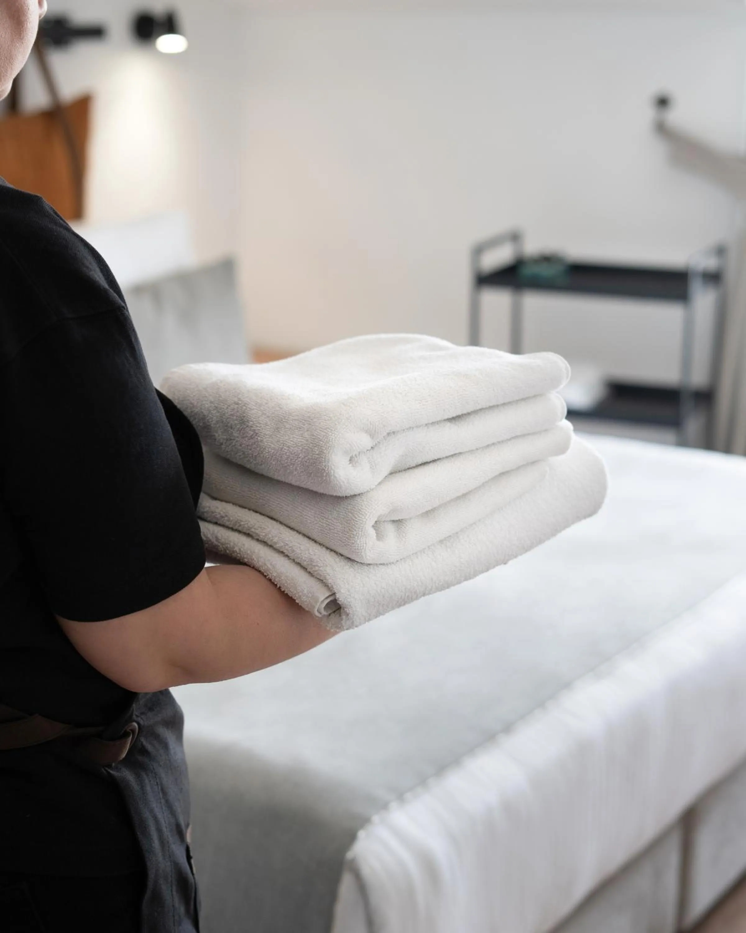 towels, Bed in LAFARINE HOTEL