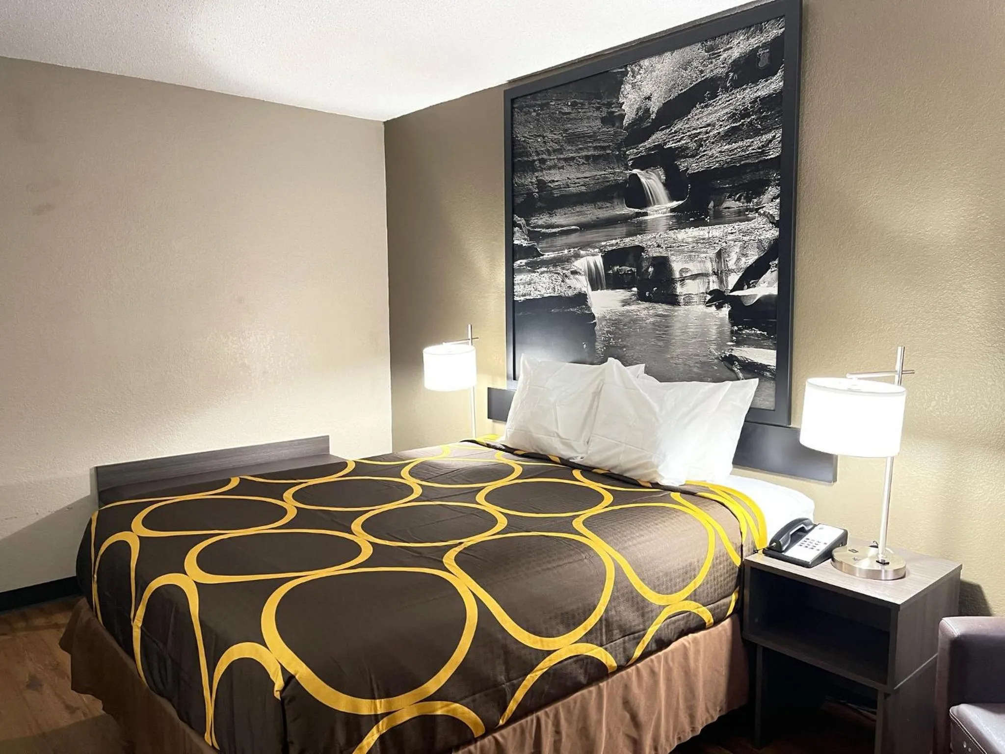 air conditioner, Bed in Super 8 by Wyndham Ithaca