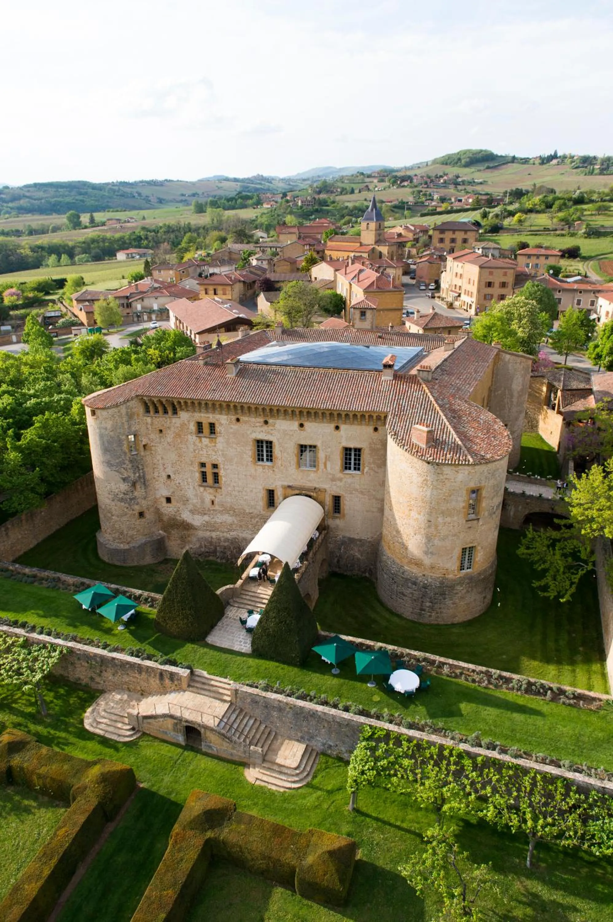 Bird's eye view in Château de Bagnols