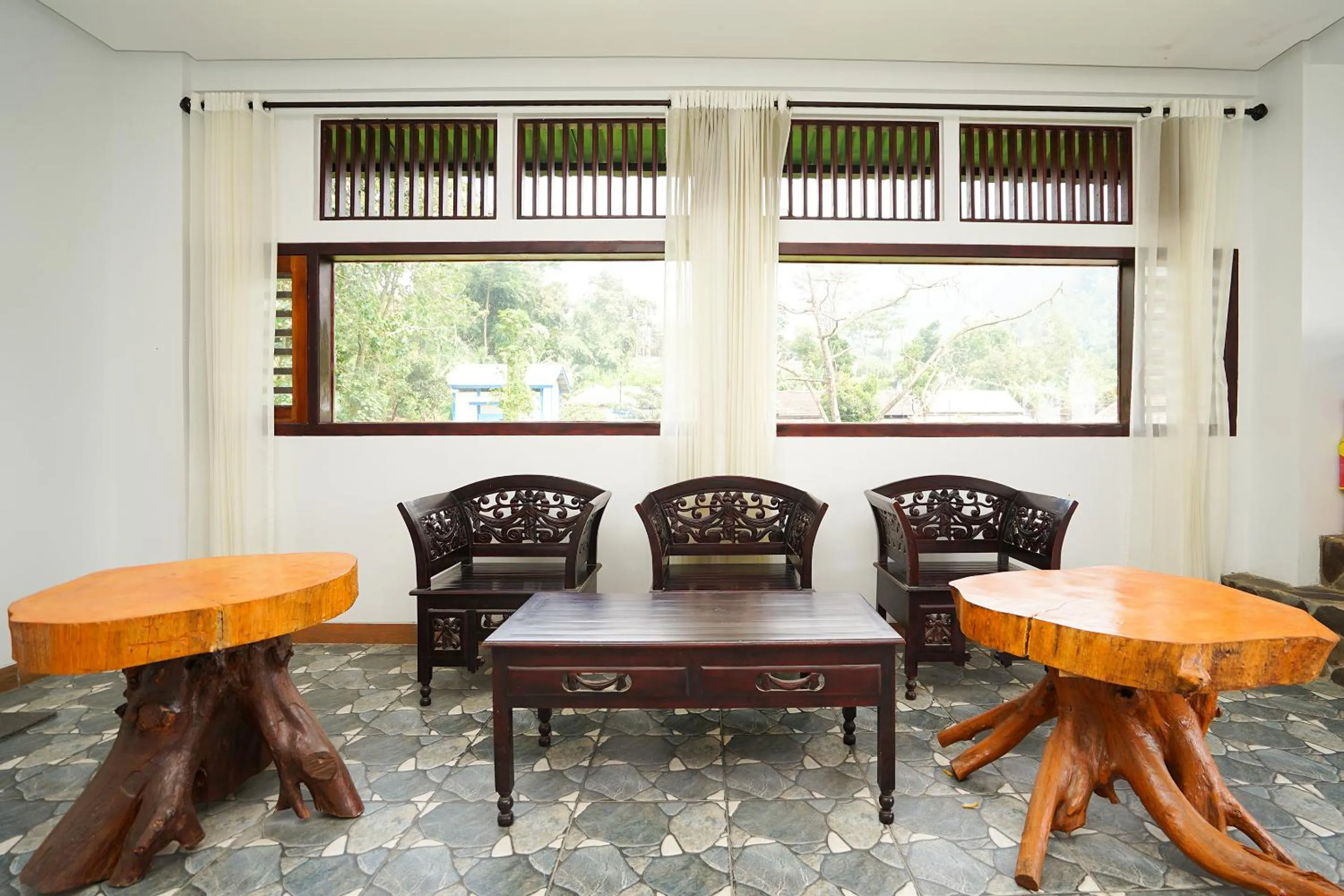 Seating area in Defada Village Bromo at Desa Wisata Bromo Mitra RedDoorz