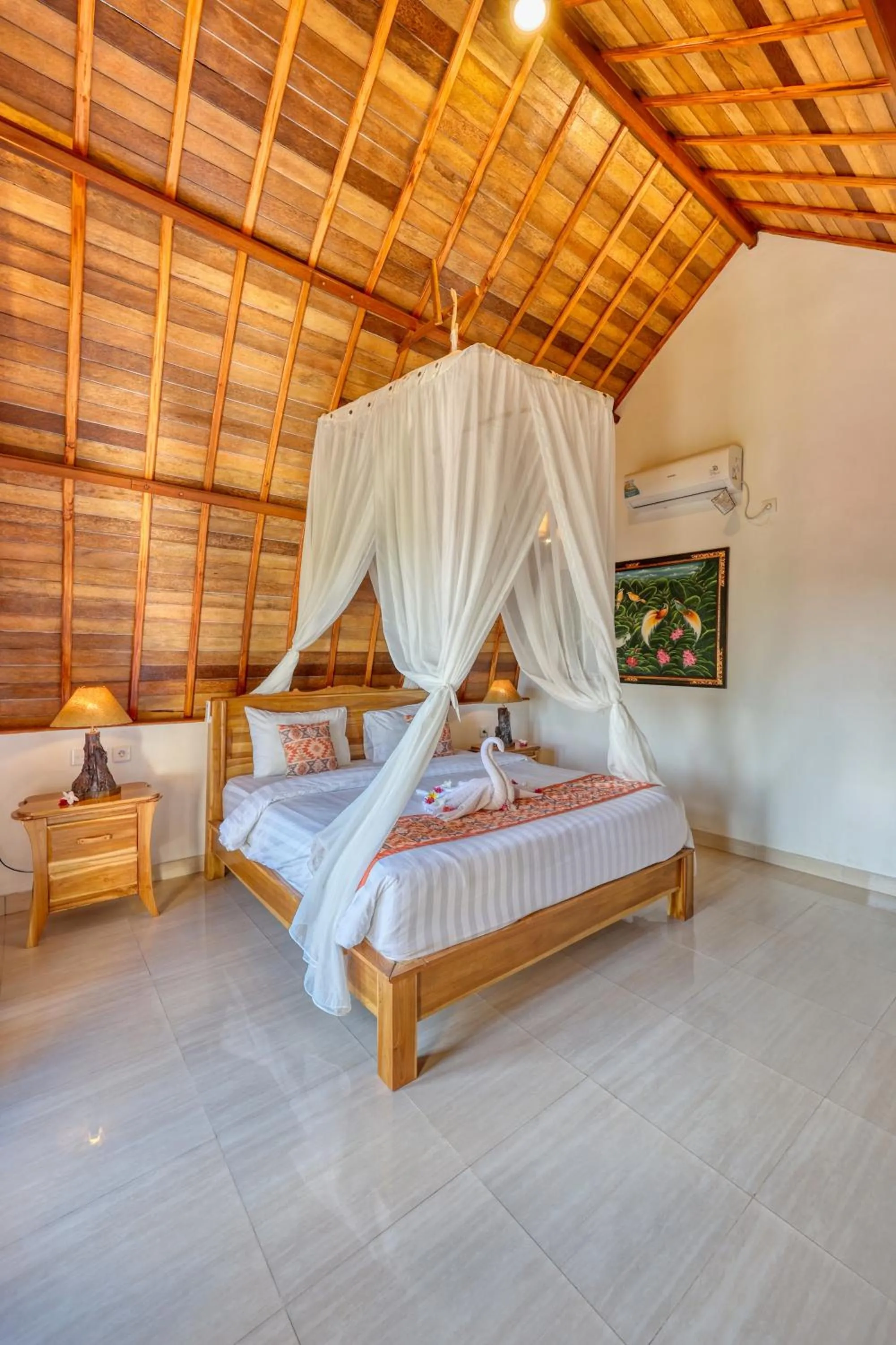 Bed in Bagia Bungalows