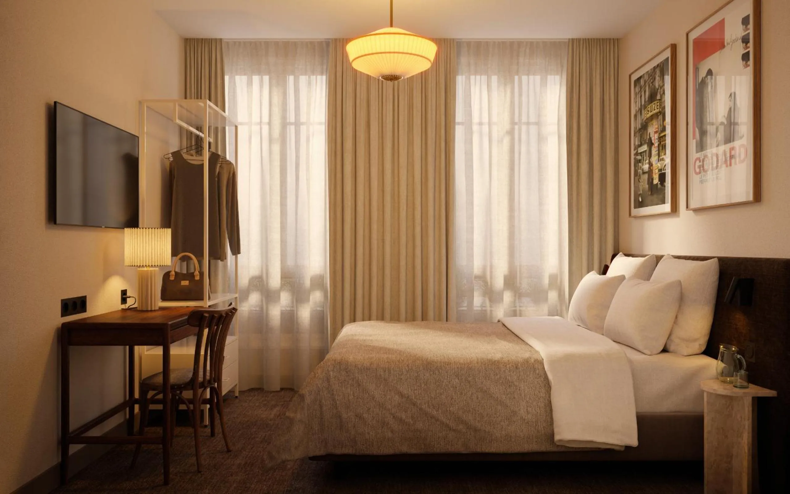 Bed in Hôtel Beaurepaire