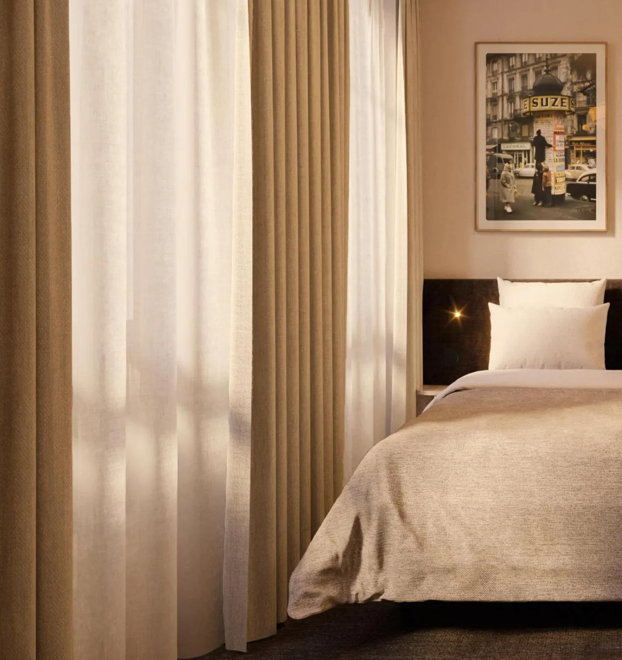 Bed in Hôtel Beaurepaire