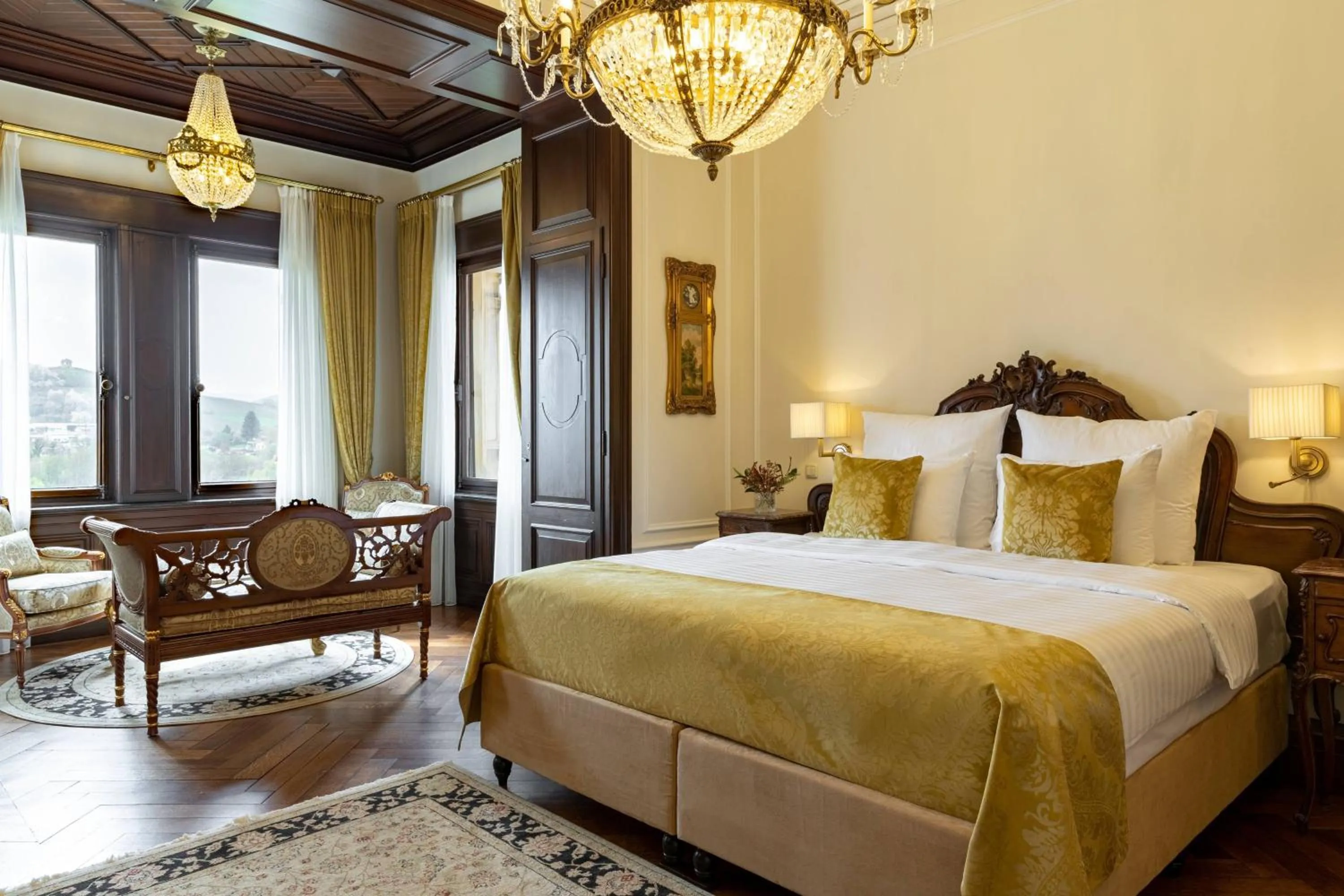 Photo of the whole room, Bed in Schloss Lieser, Autograph Collection