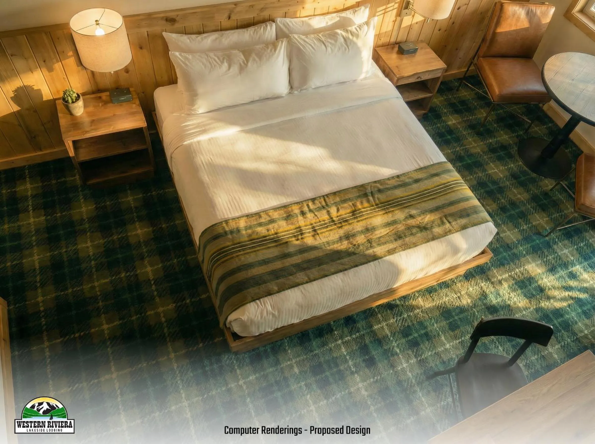 Bed in Western Riviera Lakeside Lodging