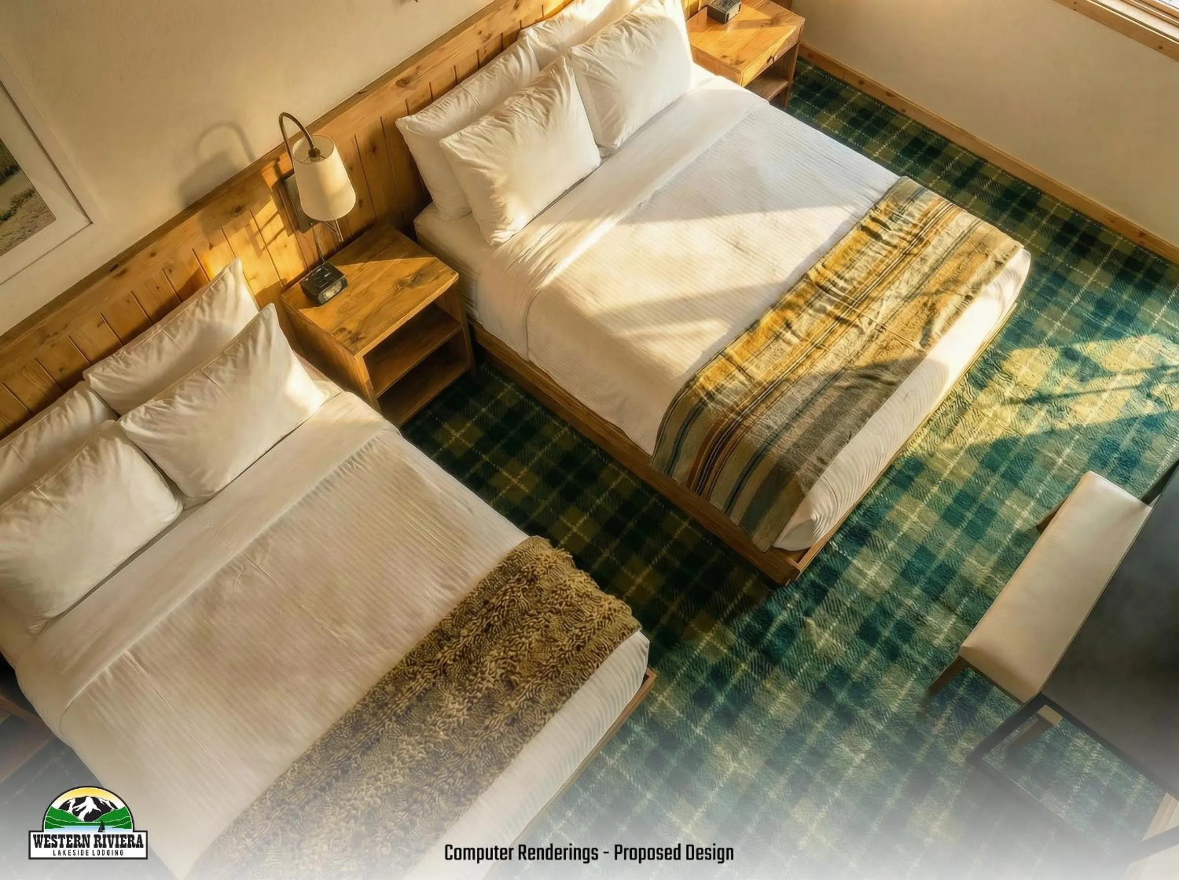 Bed in Western Riviera Lakeside Lodging