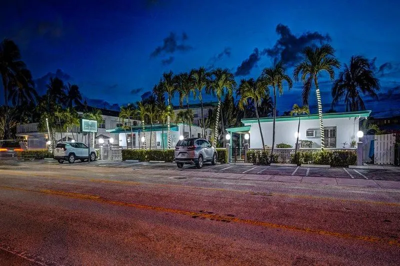 Night in Sea Garden by the Sea