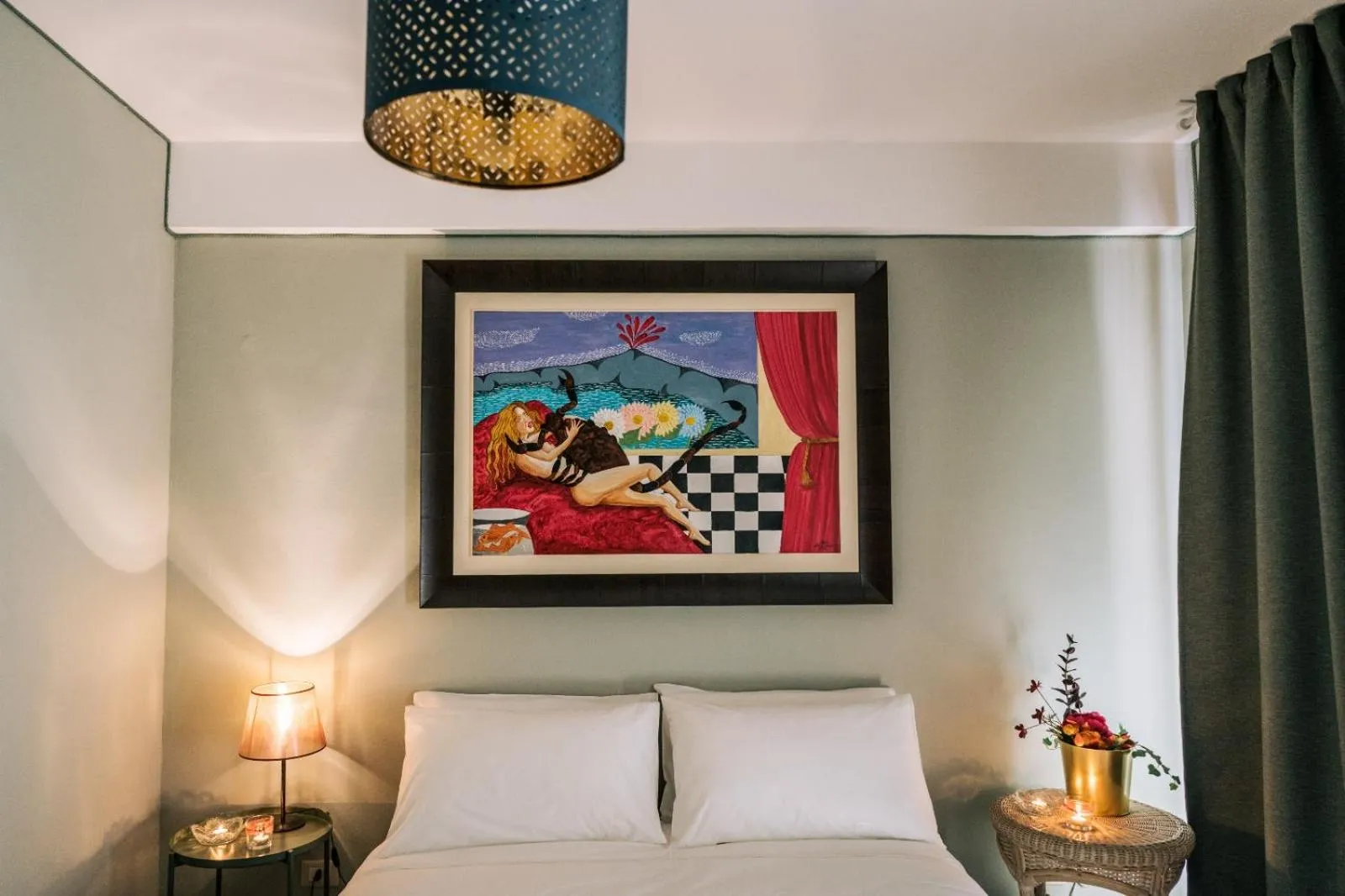 Decorative detail, Bed in Le Finestre di Via Asiago