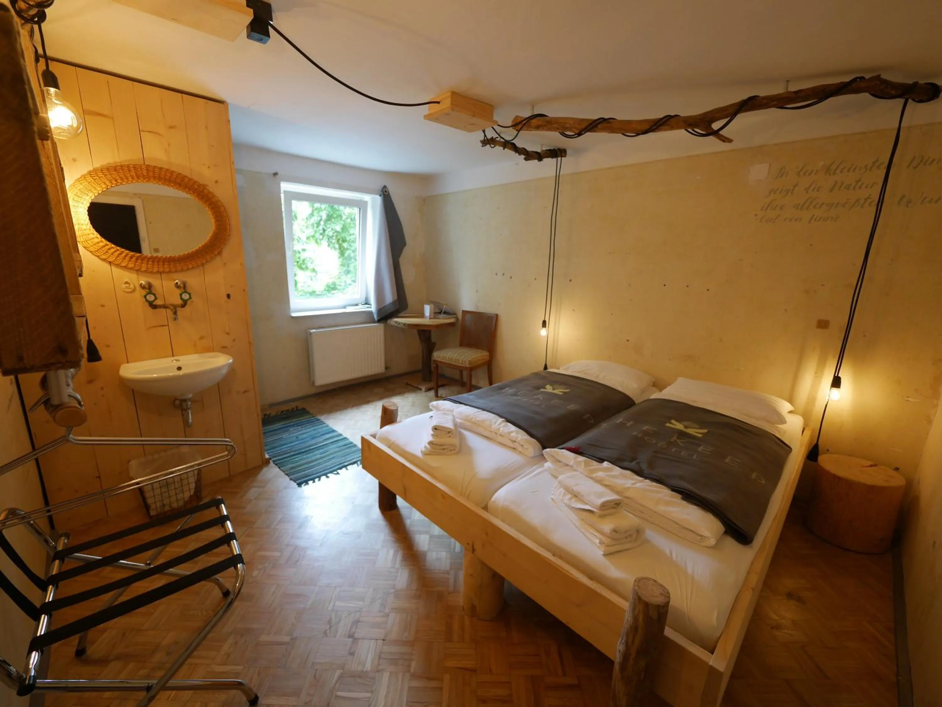 Bed in The Keep Eco Rooms
