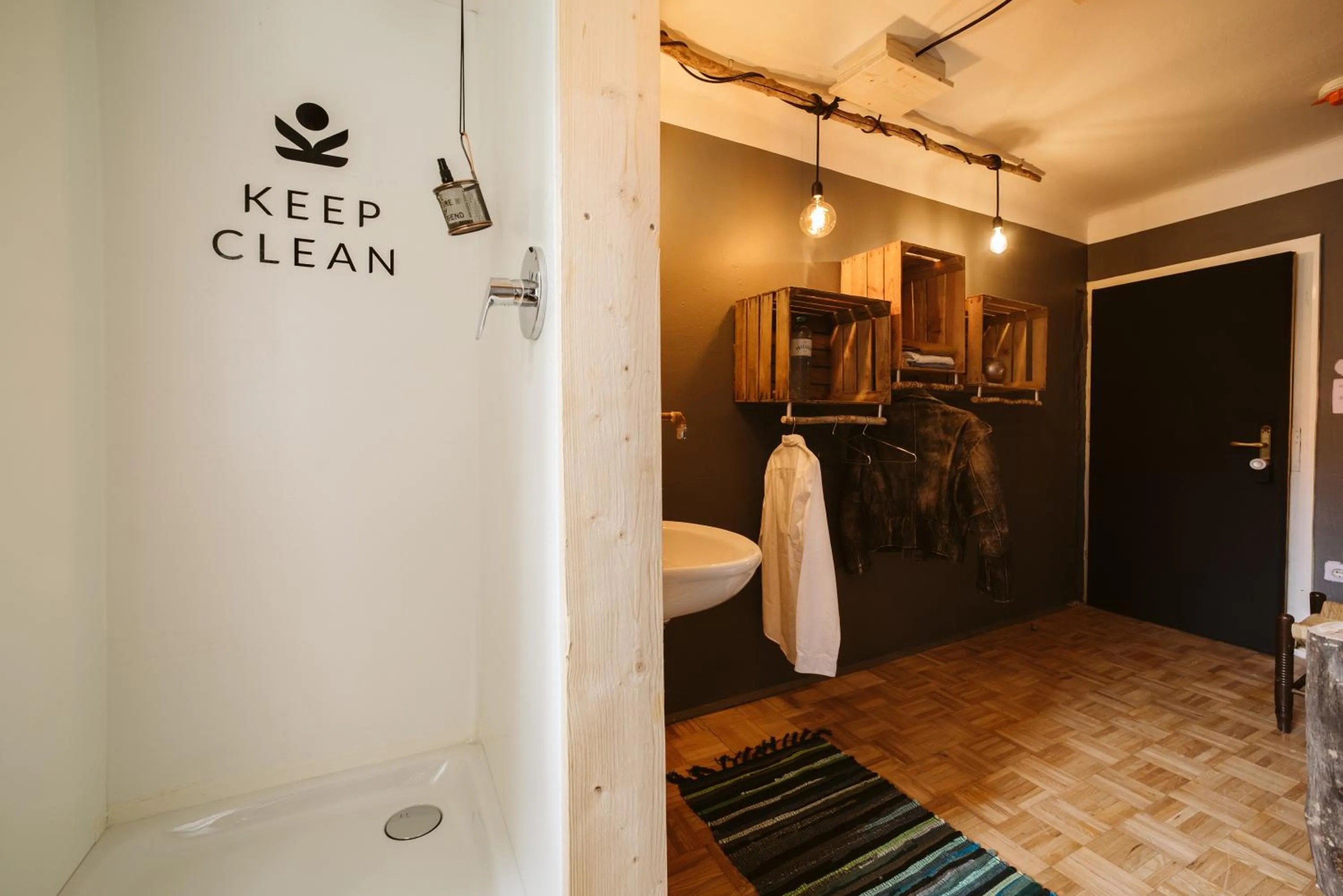 Shower in The Keep Eco Rooms