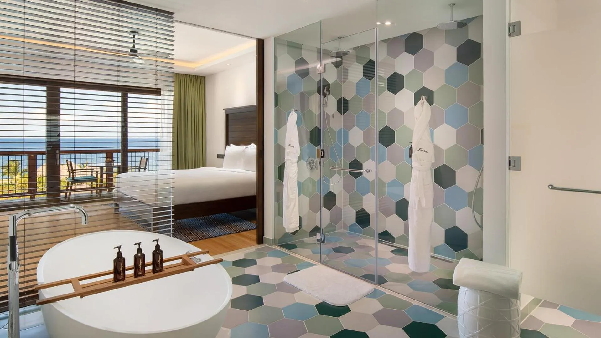 Bathroom, Bed in InterContinental Dominica Cabrits Resort & Spa by IHG