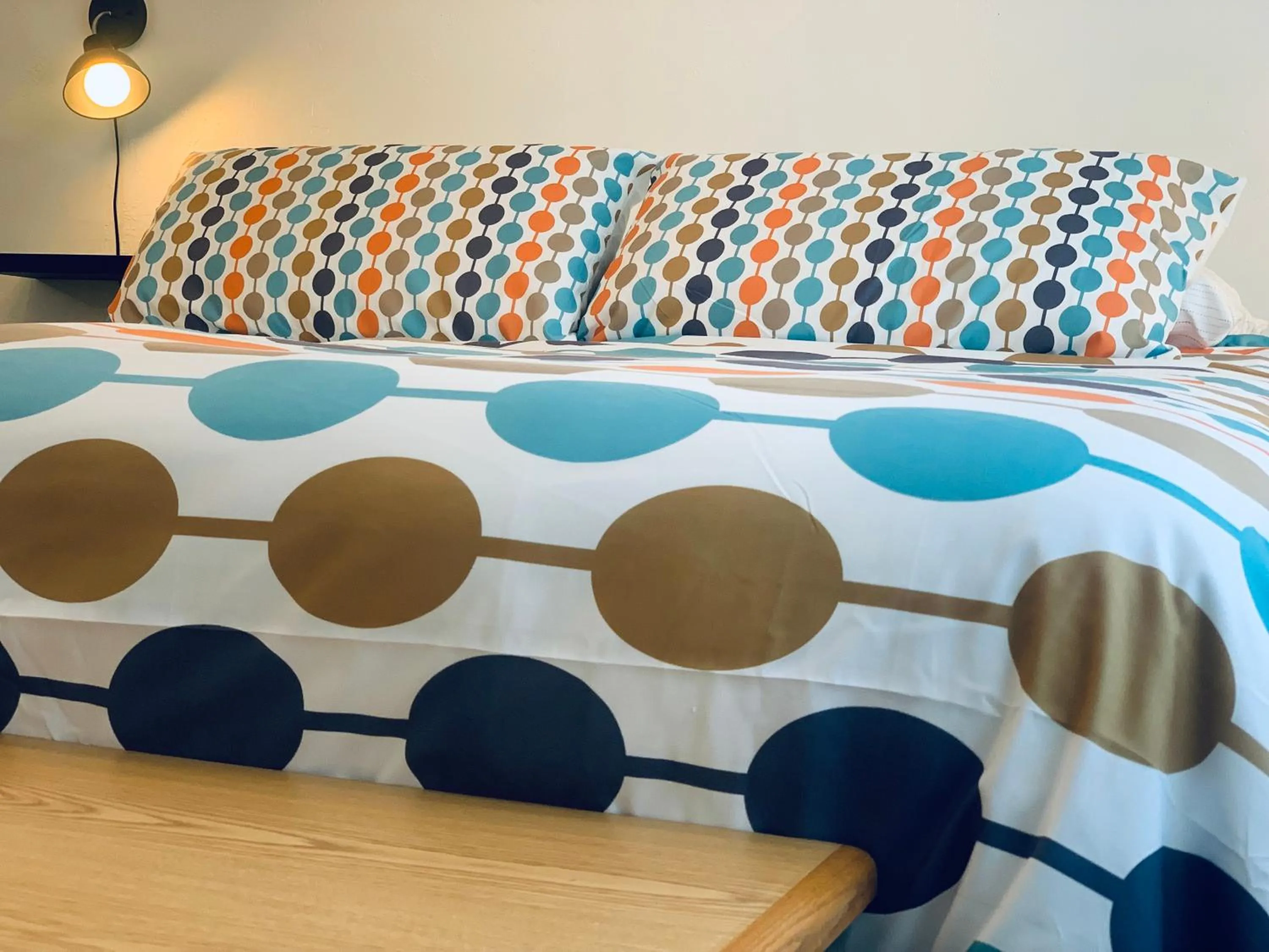 Shower, Bed in Dragonfly Motor Lodge