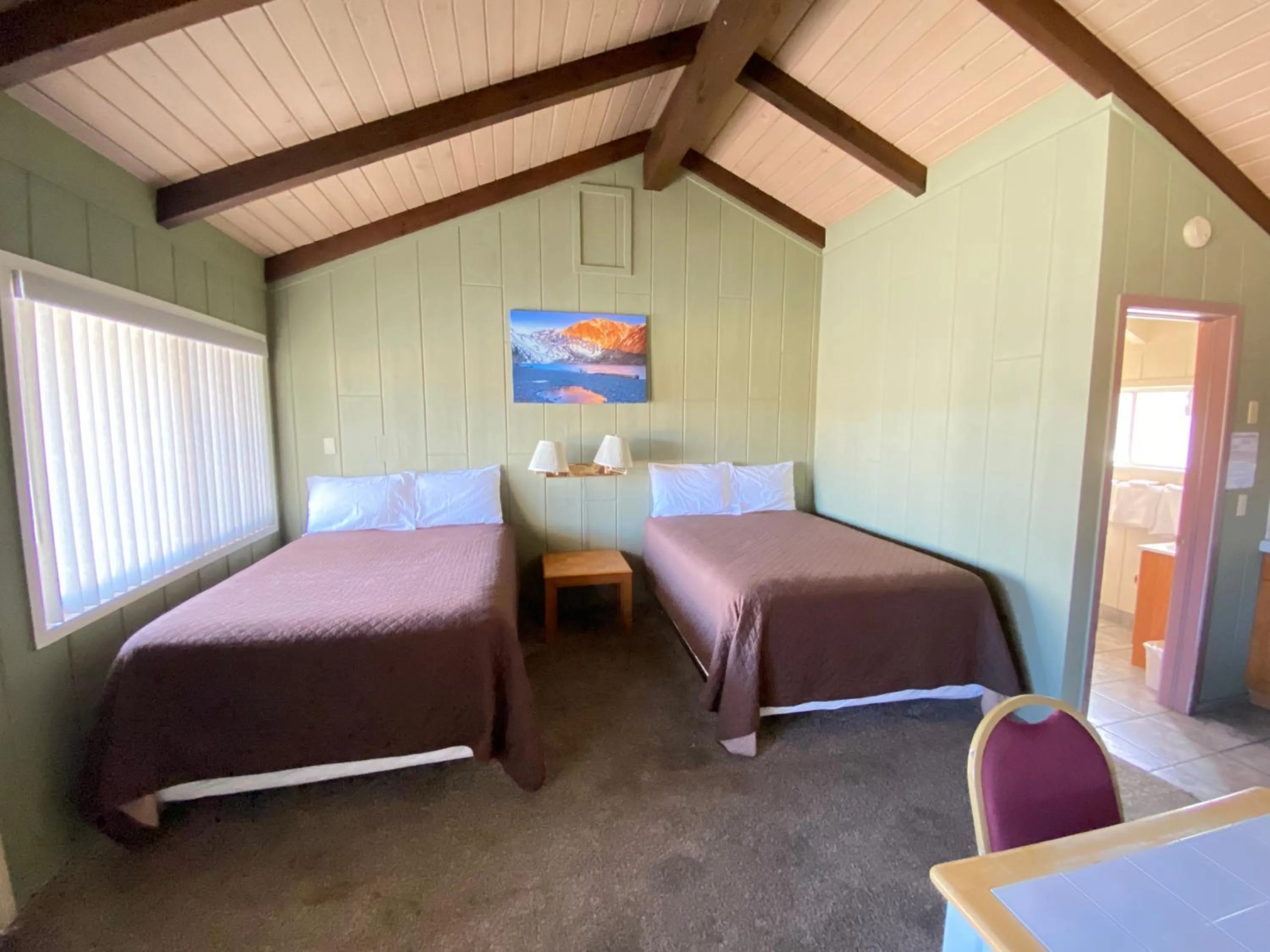 Bed in Bristlecone Motel