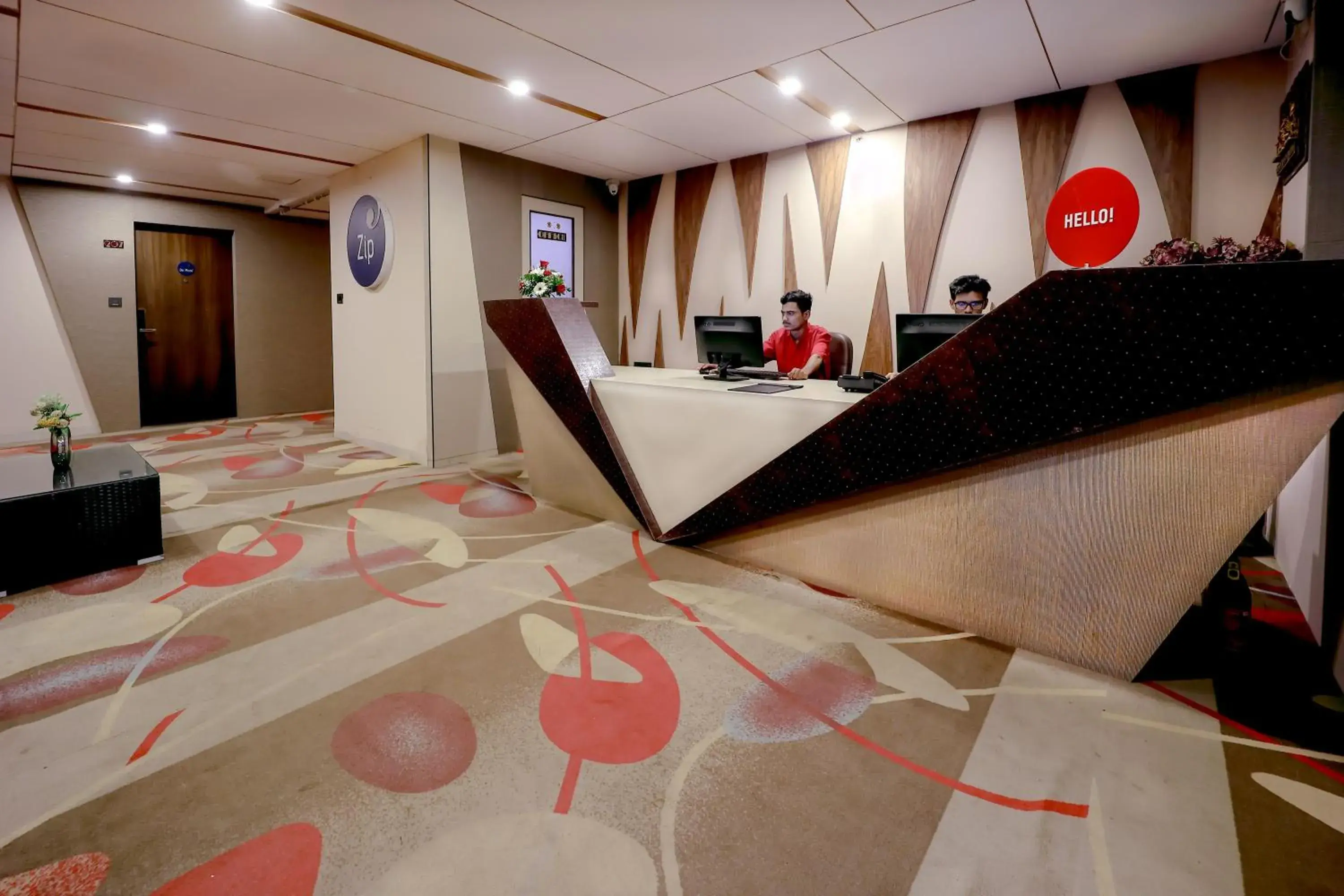 Lobby or reception, Bed in Zip By Spree Hotels Surat Lobby or reception, Bed in Zip By Spree Hotels Surat
