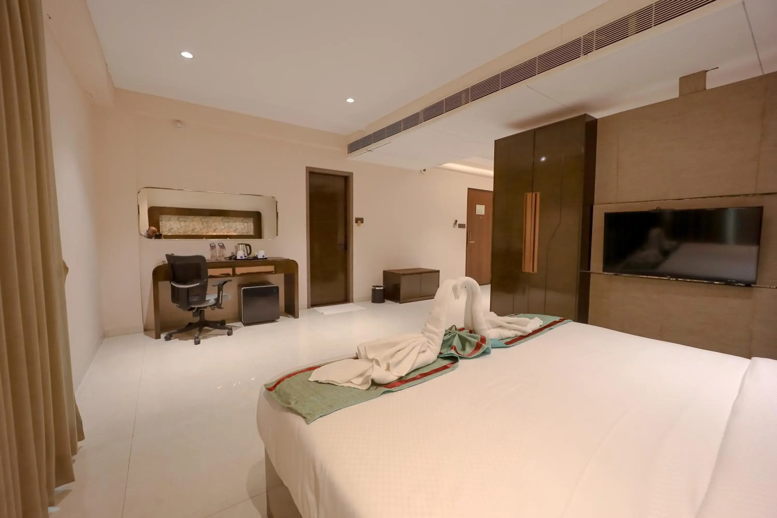 View (from property/room), Bed in Zip By Spree Hotels Surat View (from property/room), Bed in Zip By Spree Hotels Surat