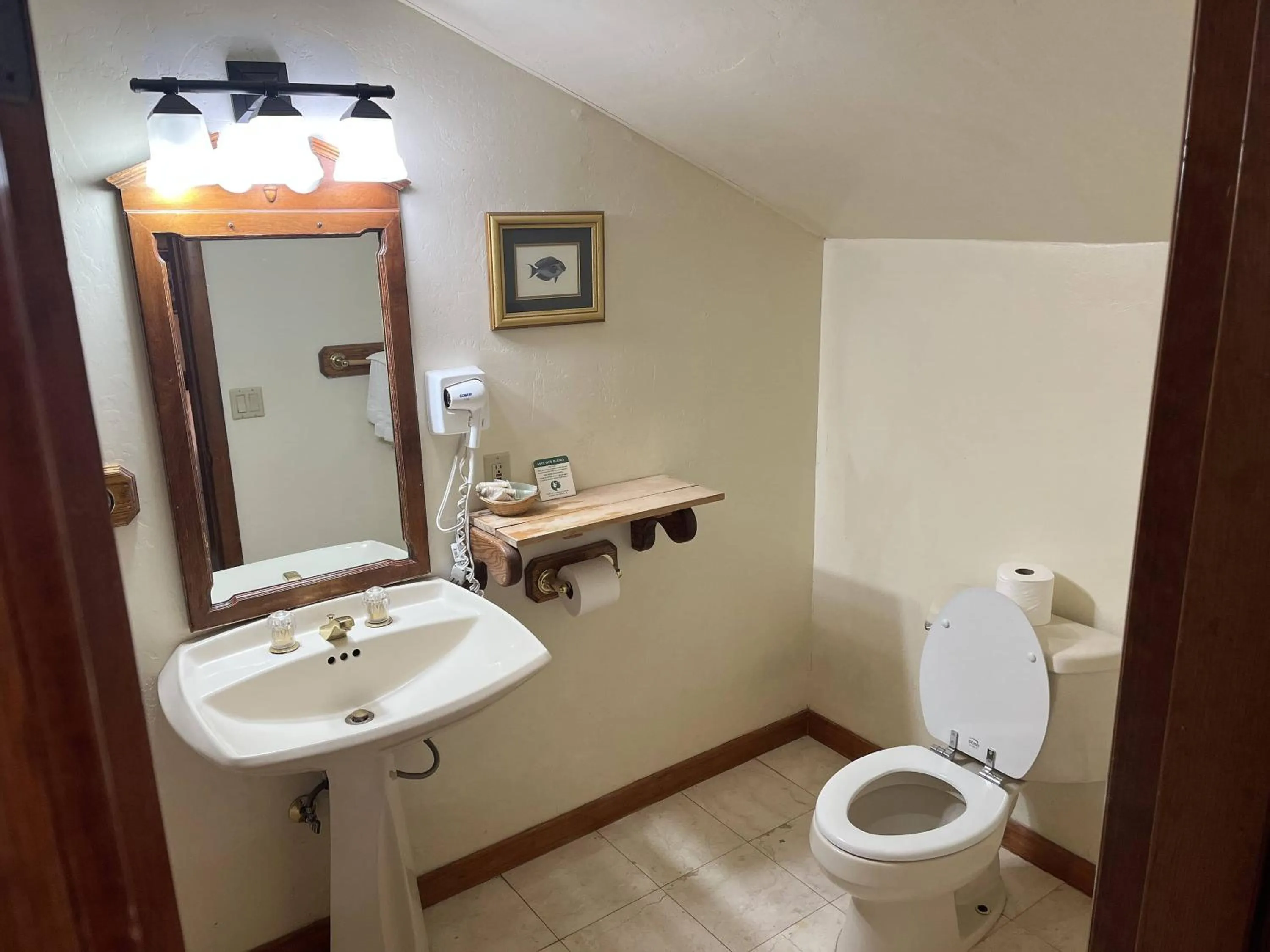 Bathroom in Whispering Pines Lodge