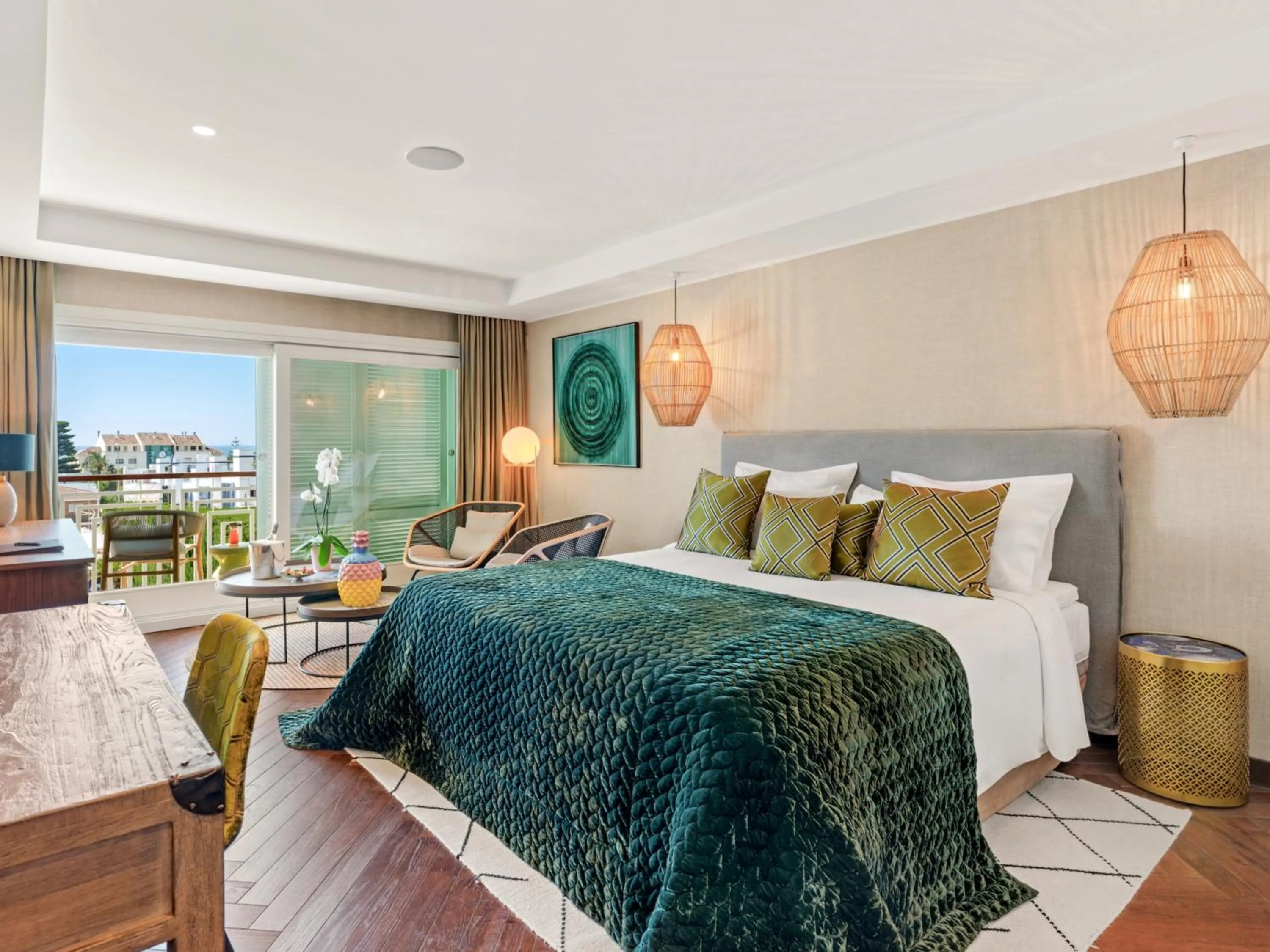 Bedroom, Bed in Boho Club