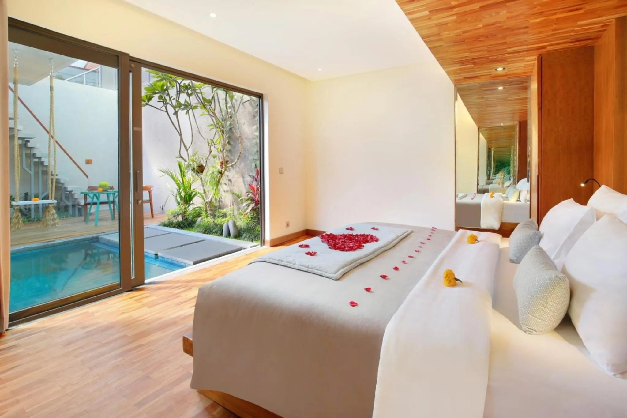 View (from property/room), Bed in Ayona Villa Seminyak by Ini Vie Hospitality