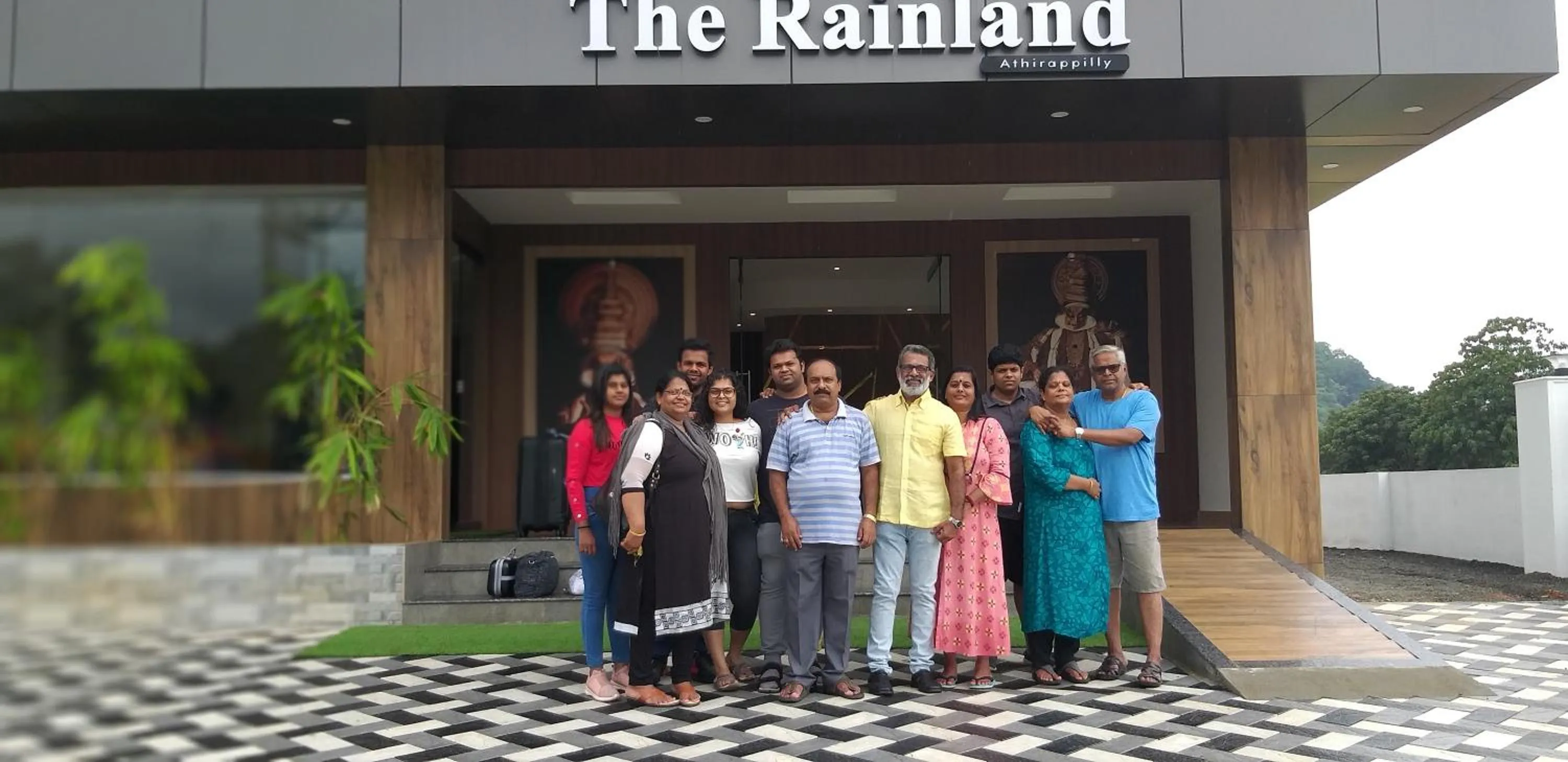 group of guests in Athirappilly Rainland Resort