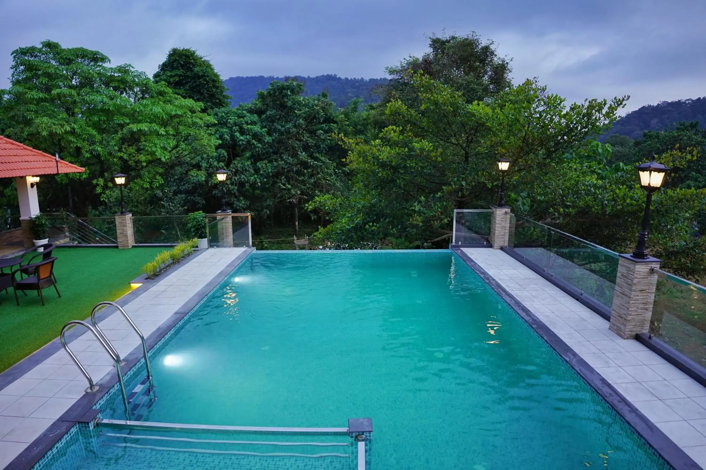 Swimming pool in Athirappilly Rainland Resort Swimming pool in Athirappilly Rainland Resort