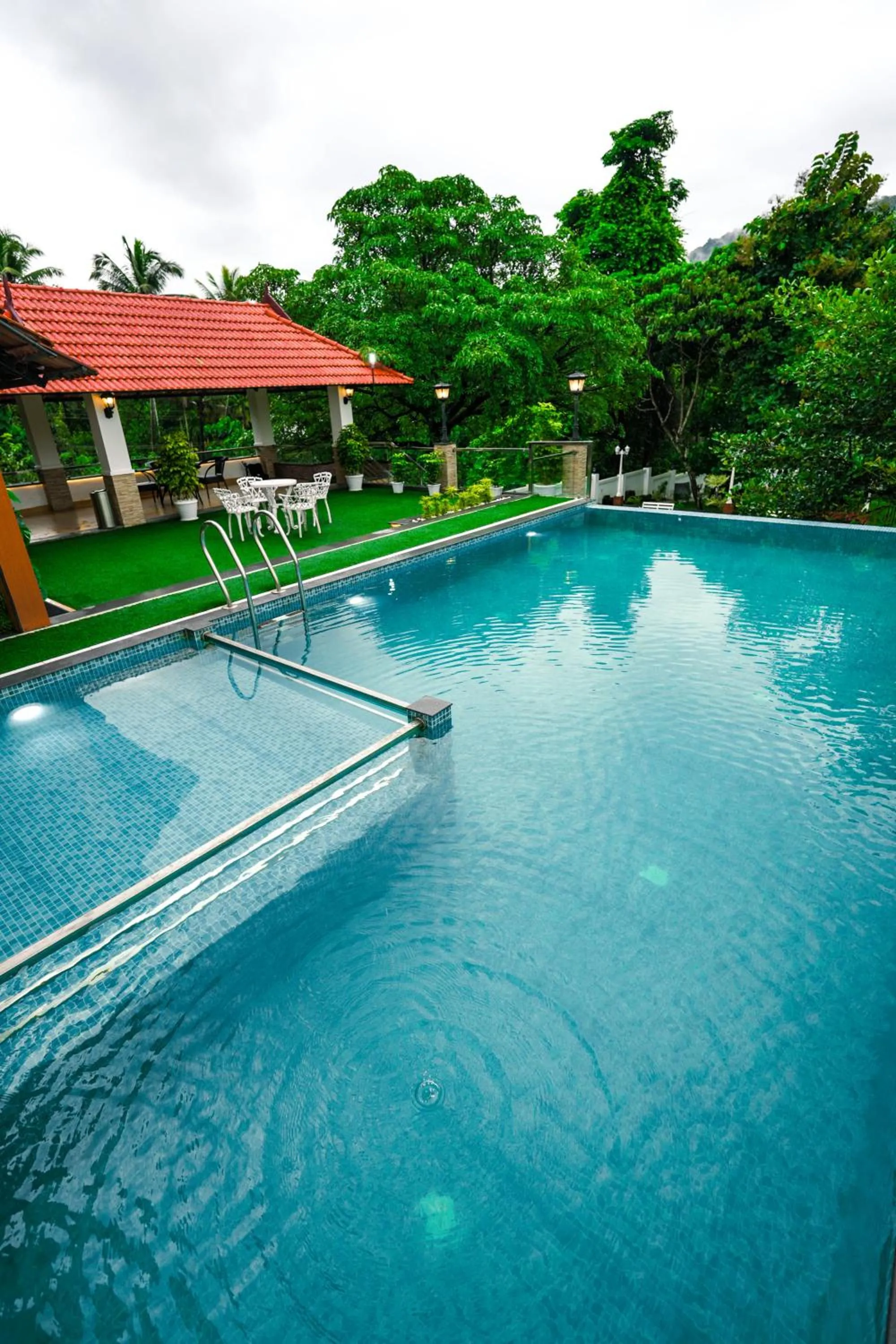 Pool view in Athirappilly Rainland Resort