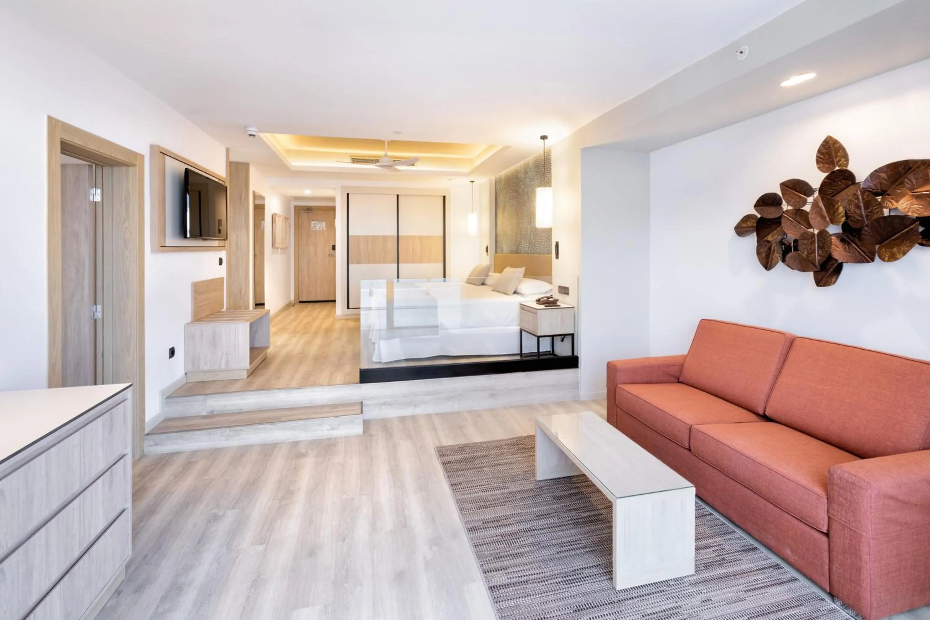 Seating area, Bed in Hotel Riu Palace Jandia
