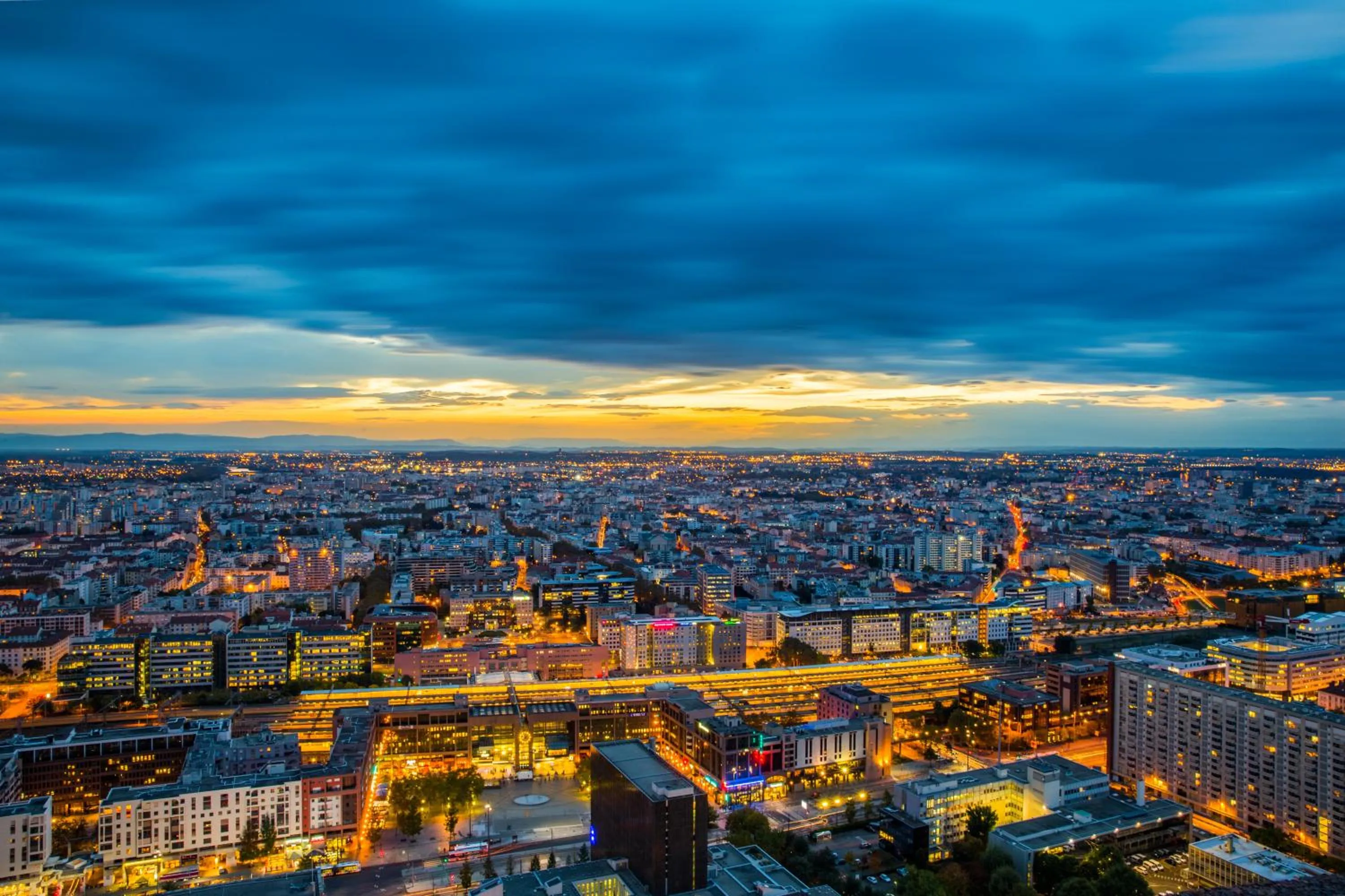 City view in Radisson Blu Hotel, Lyon