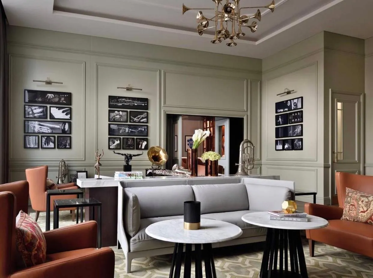 Lounge or bar in Amazing 2 bedroom with full burj view