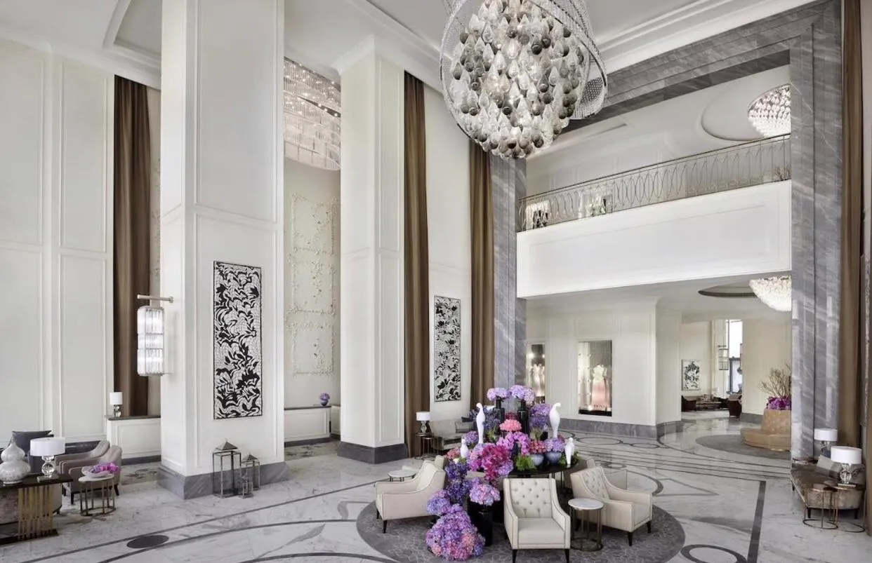 Lobby or reception in Amazing 2 bedroom with full burj view