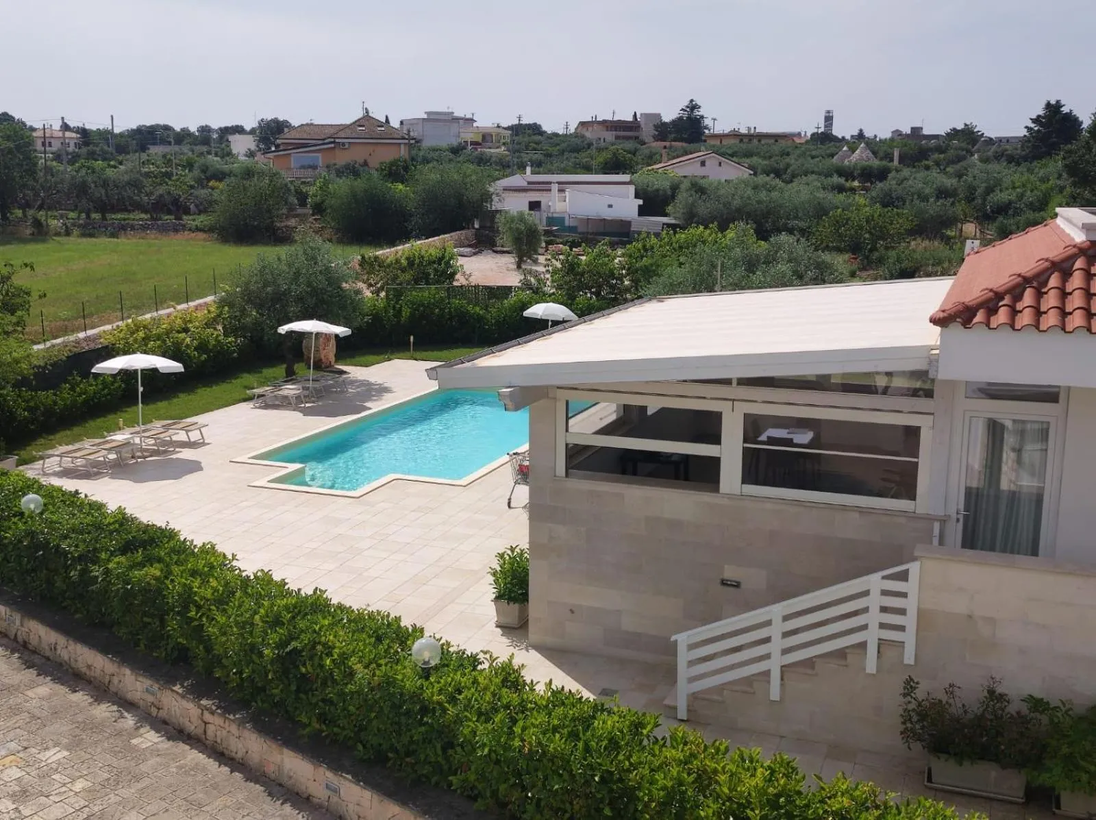 Pool view in Resort Pietra Bianca