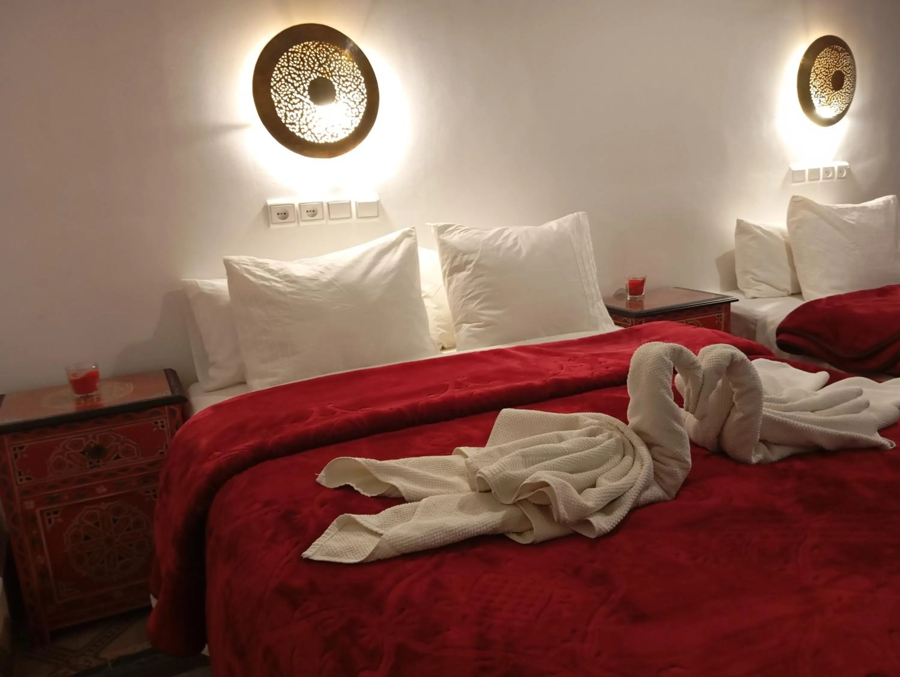 Bed in Riad Papadou
