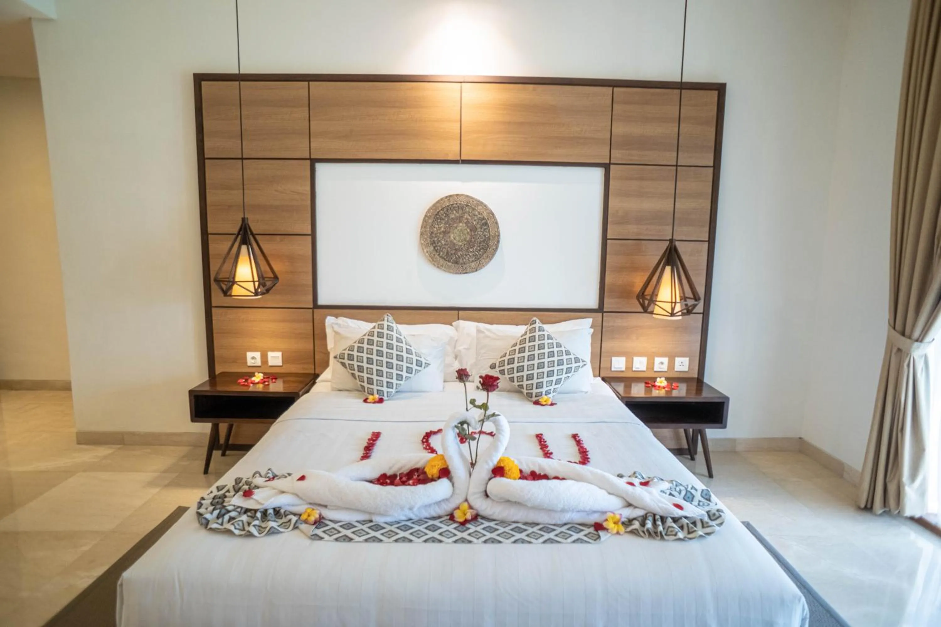 Bed in djabu Echo Beach Hotel