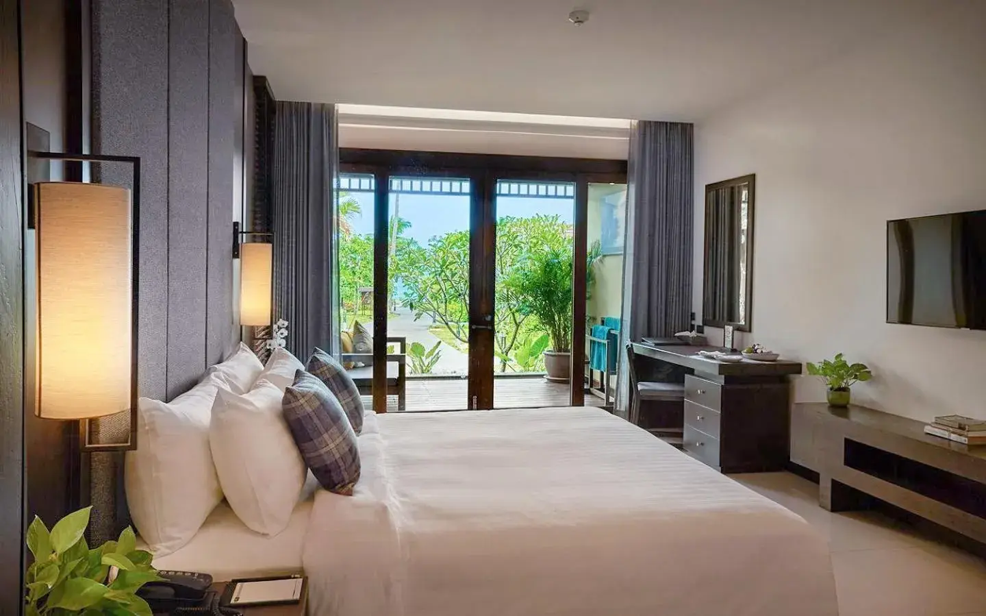 Bed in Khanom Beach Resort And Spa Bed in Khanom Beach Resort And Spa